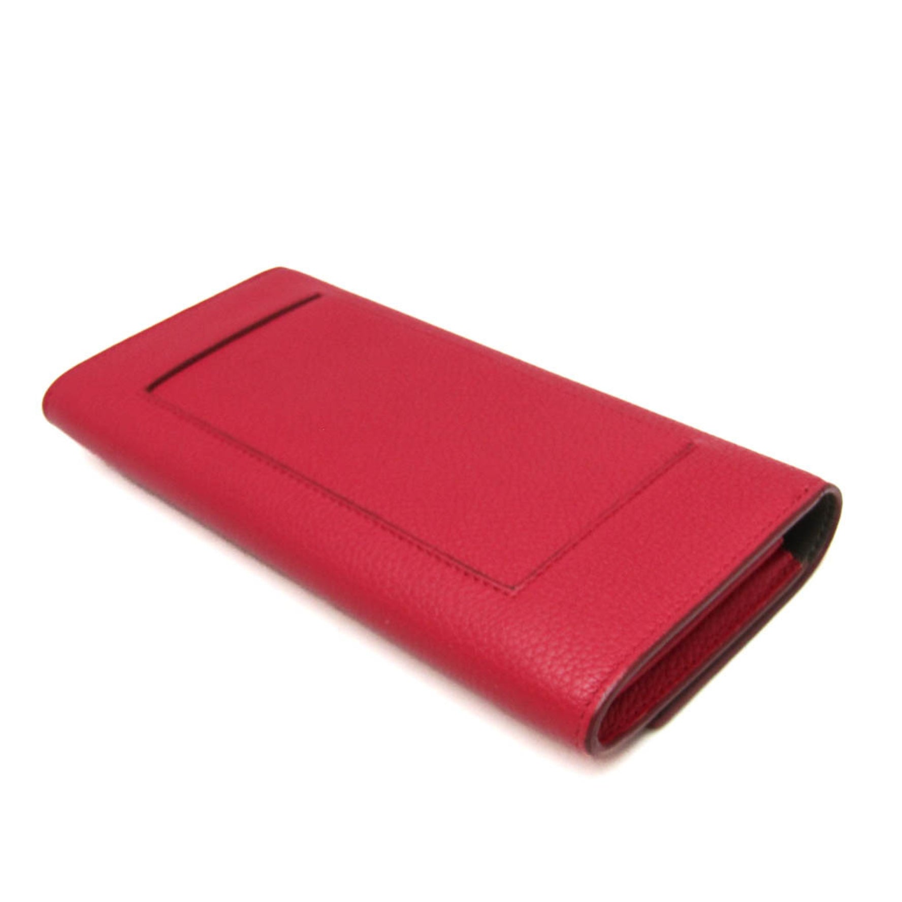 Celine Bicolor Large Flap Multifunction Calfskin Long Wallet (bi-fold) Gray,Pink Red