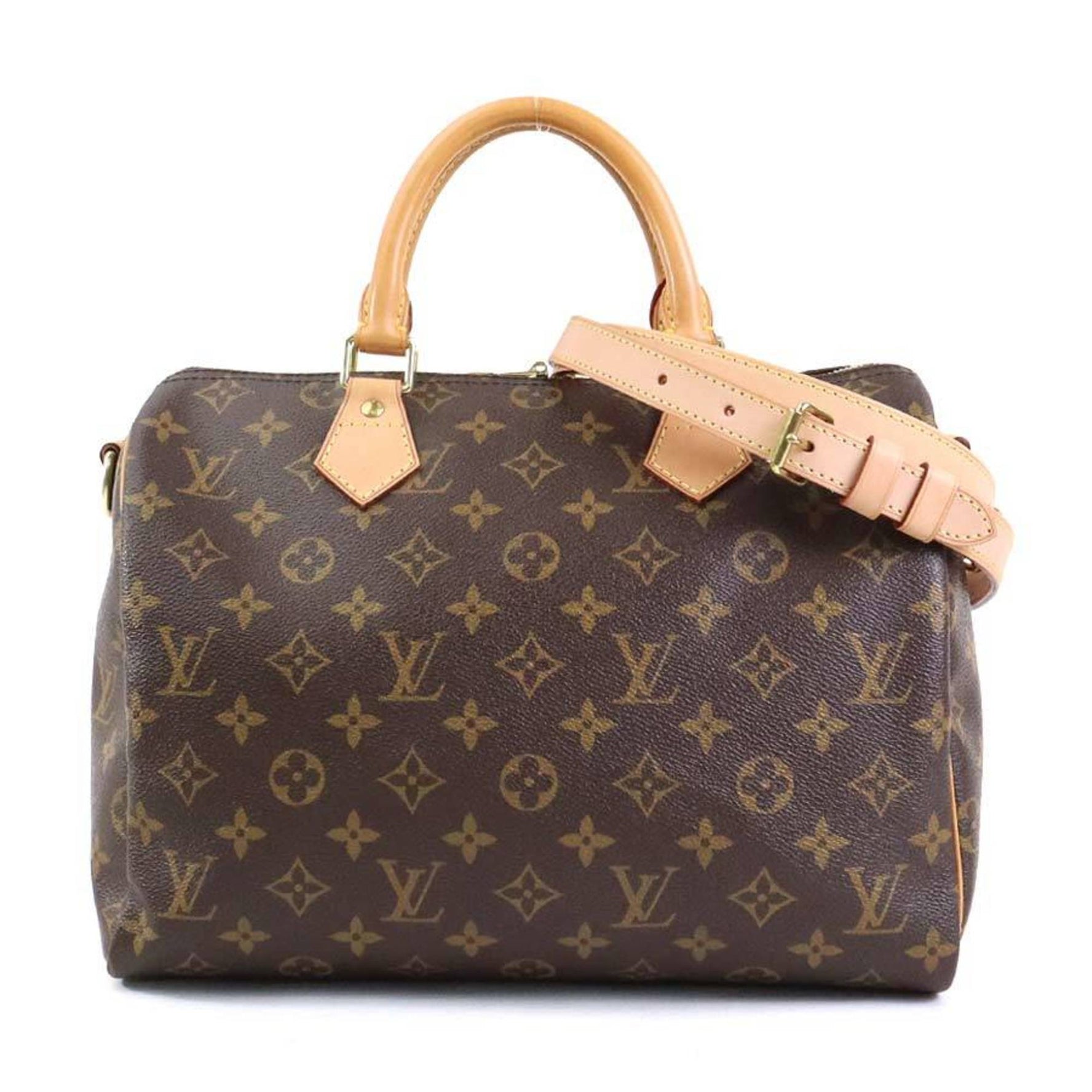 Louis Vuitton Handbag Shoulder Bag Monogram Speedy Bandouliere 30 Canvas Brown Gold