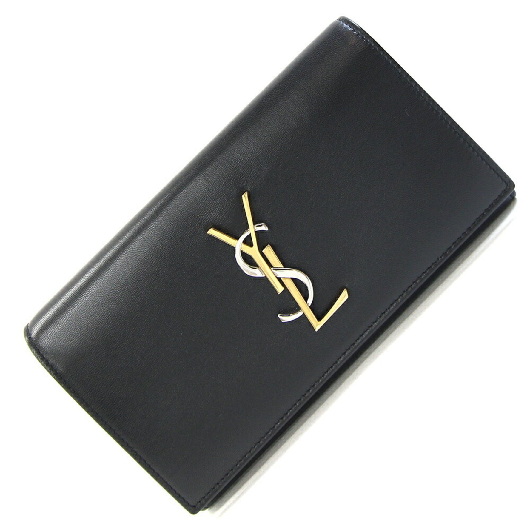 Saint Laurent Bi-fold Long Wallet Leather