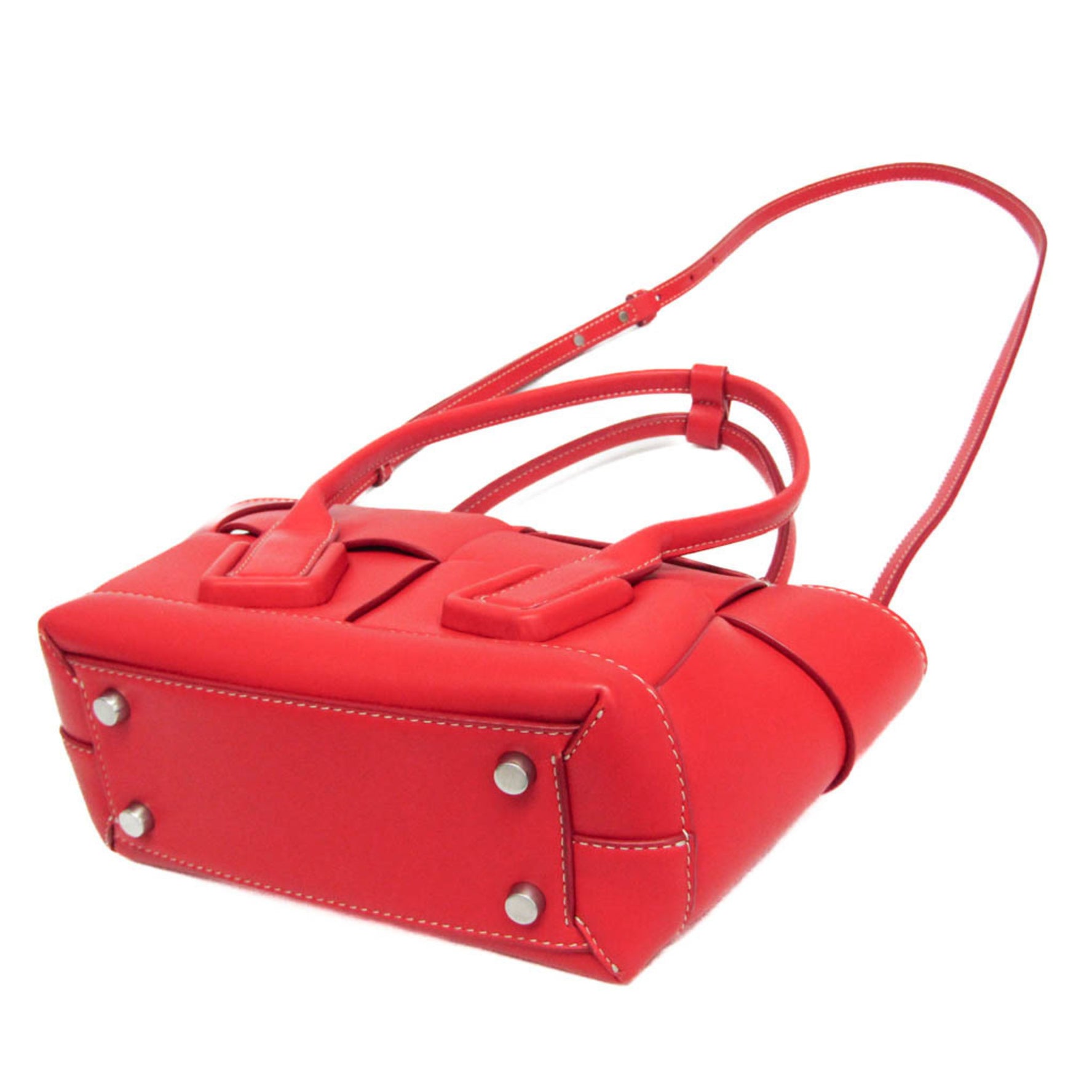 Bottega Veneta Mini The Arco Leather Handbag,Shoulder Bag Red Color