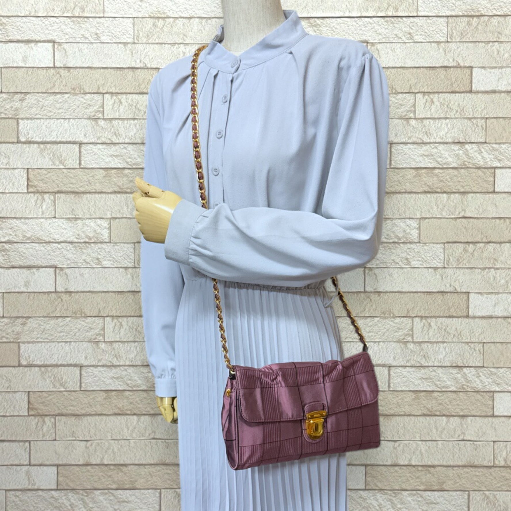 Prada Shoulder Bag Nylon Jacquard Chain