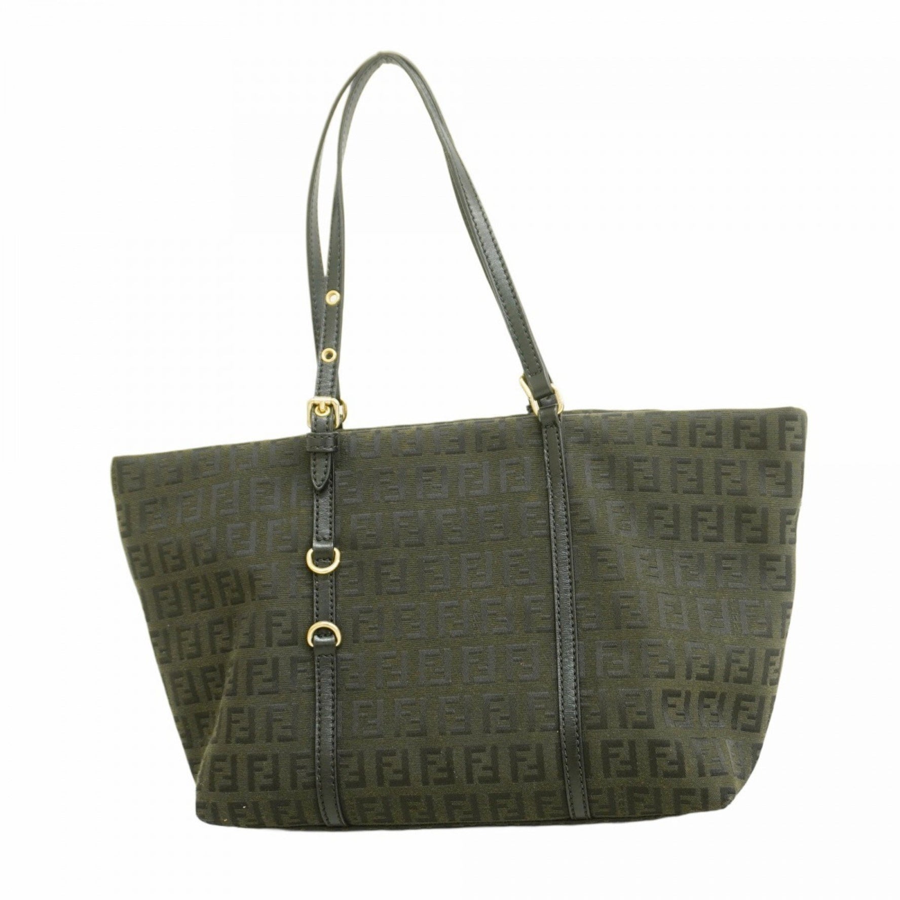 Fendi Zucchino Tote Bag in Nylon Canvas, and Champagne