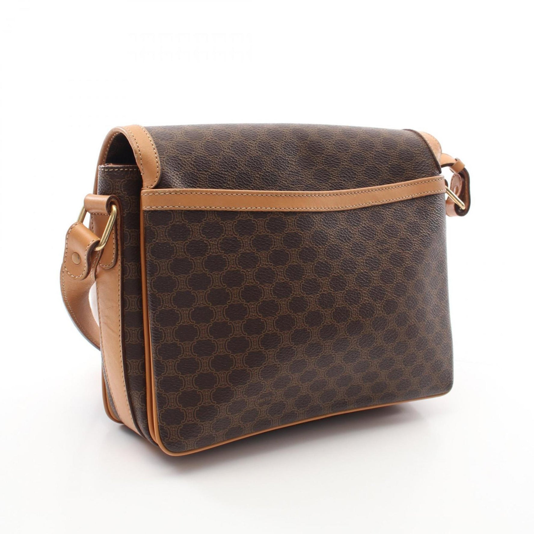 Celine Macadam Shoulder Bag, PVC-Coated Canvas and Leather