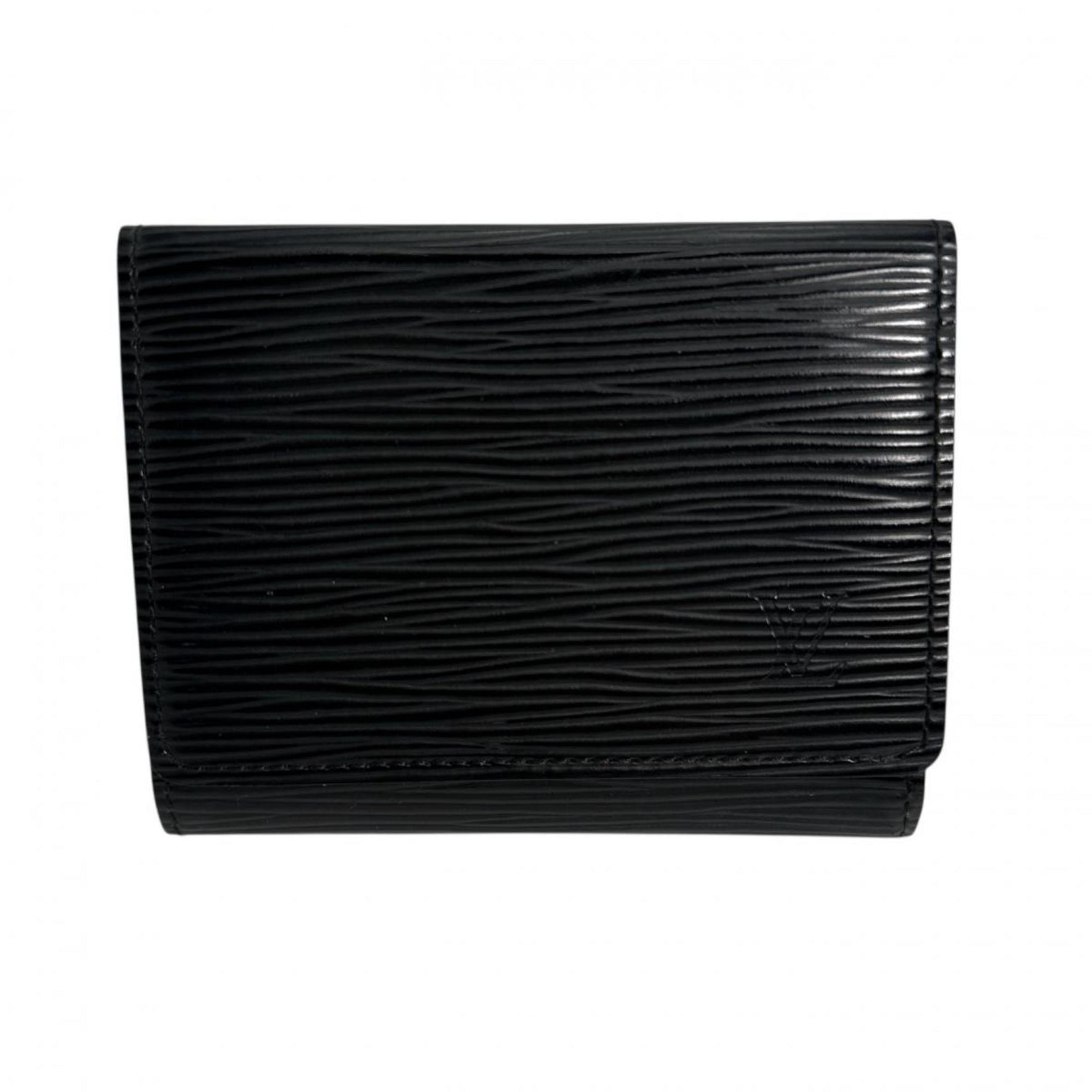 Louis Vuitton Business Card Holder/Card Case Holder Epi Envelope Carte de Visite Leather Noir