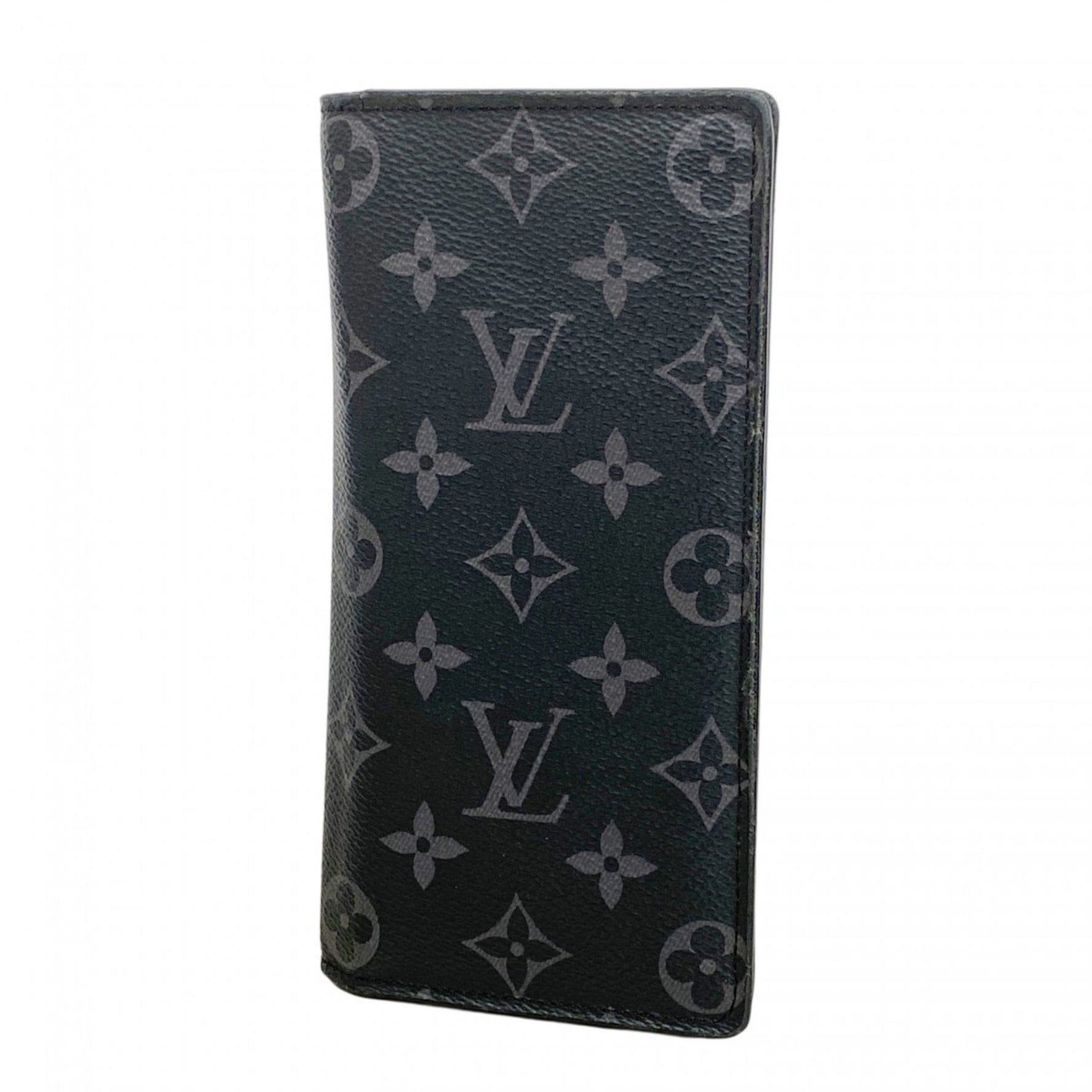 Louis Vuitton Monogram Eclipse Portefeuille Brazza Long Wallet Black/Gray