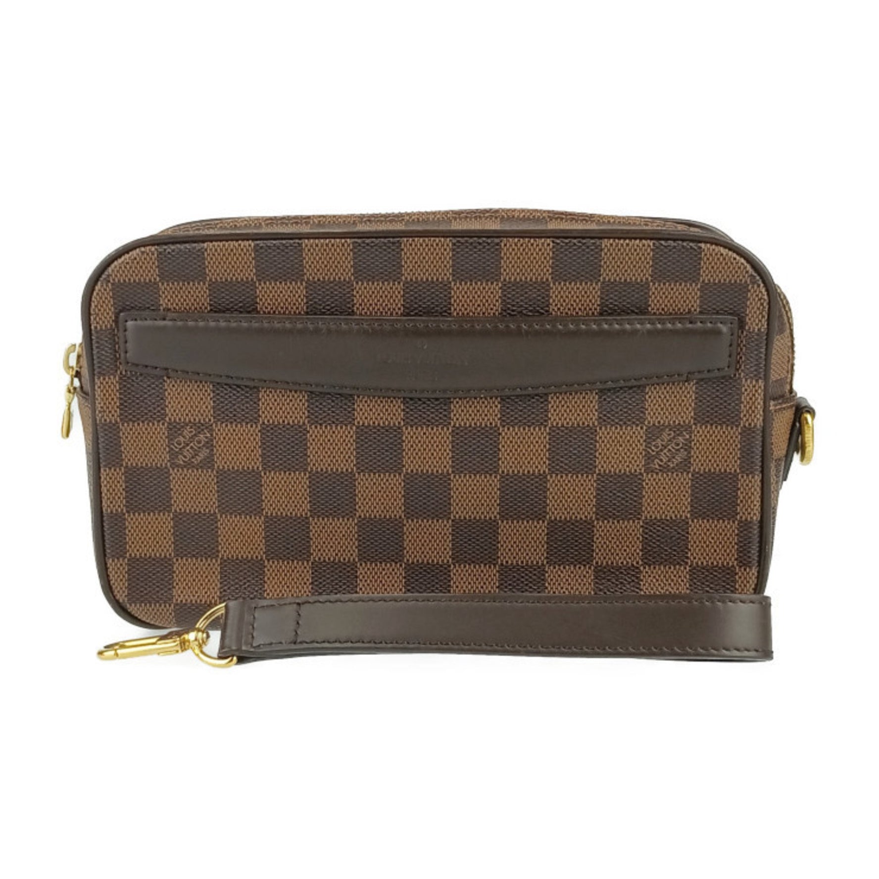 Louis Vuitton Second Bag Damier Pochette Saint Paul Leather Men's Wristlet Clutch