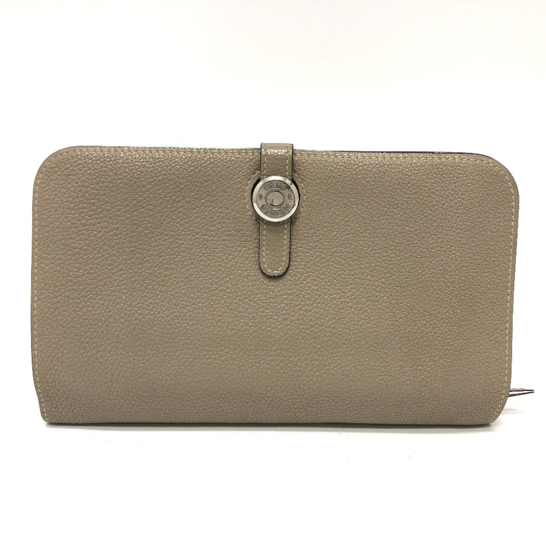 HERMES Dogon GM Long Wallet Togo Asphalt