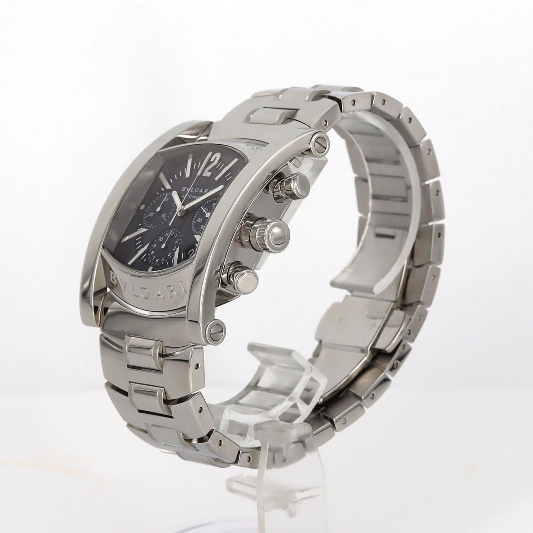 Bvlgari Ashochrach Chronograph AA48SCH AA48C14SSDCH SS Wristwatch Automatic