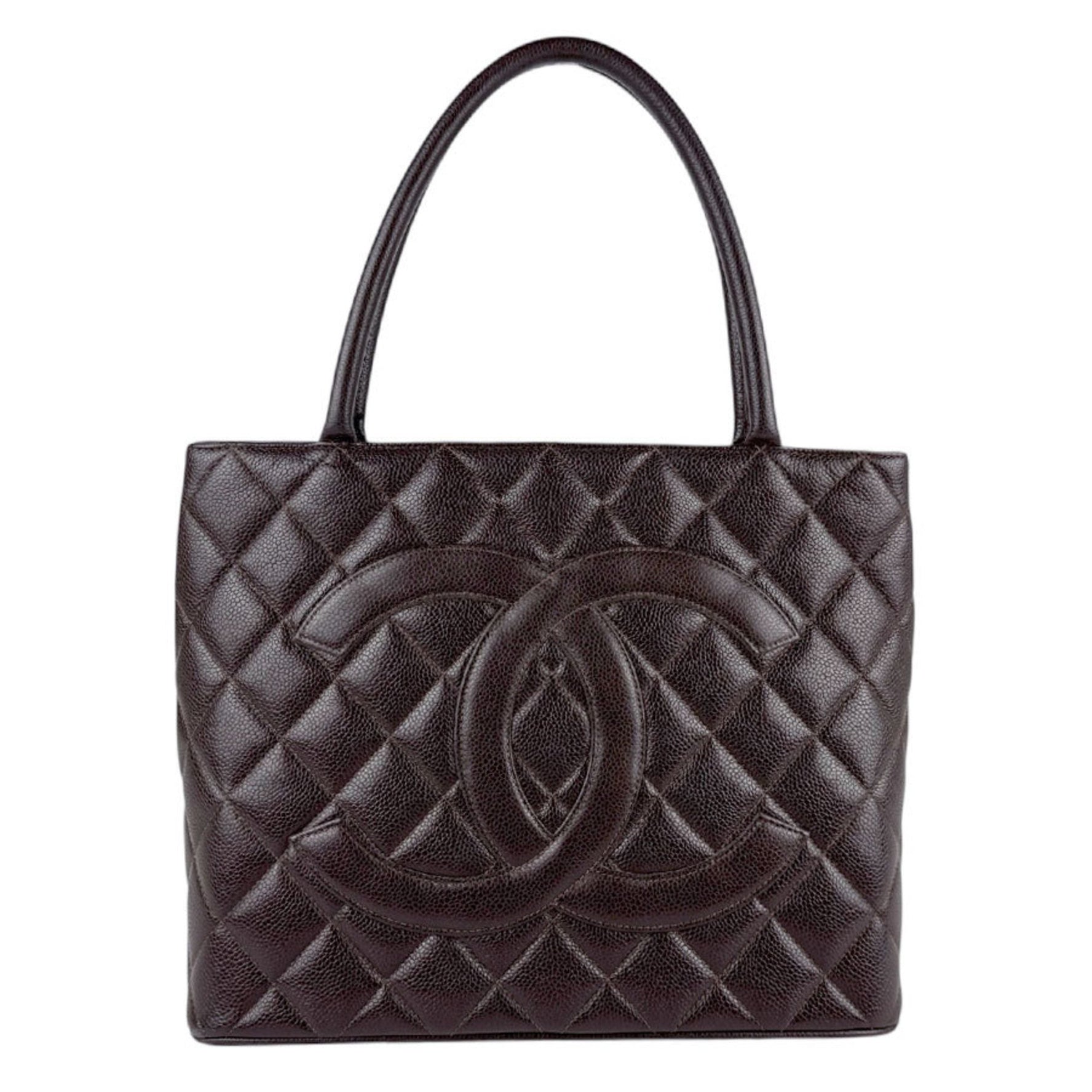 CHANEL Shoulder Bag, Reissue Tote, Caviar Leather, Dark Brown and Gold