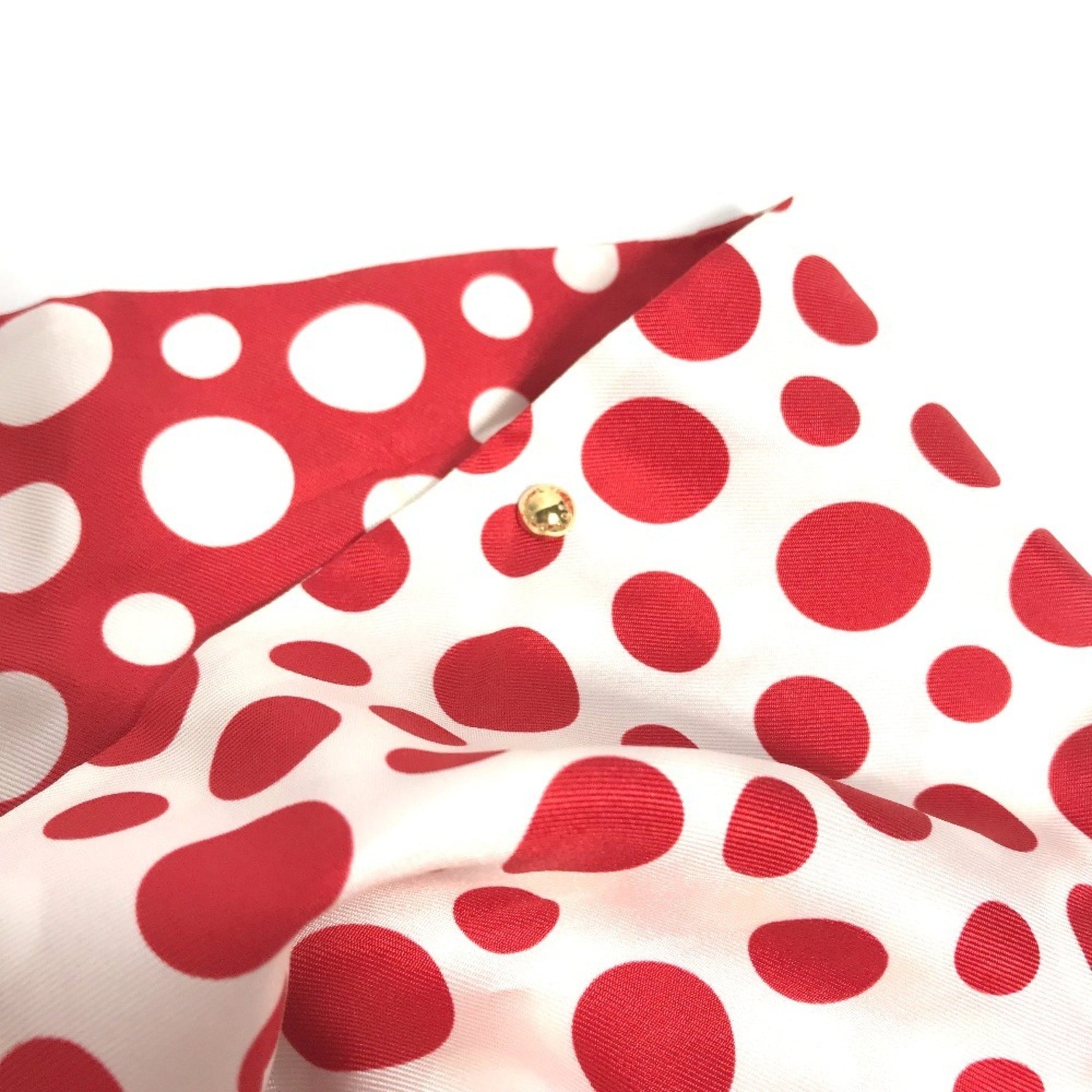 Louis Vuitton Yayoi Kusama Collaboration Snood Dot Scarf Silk Red