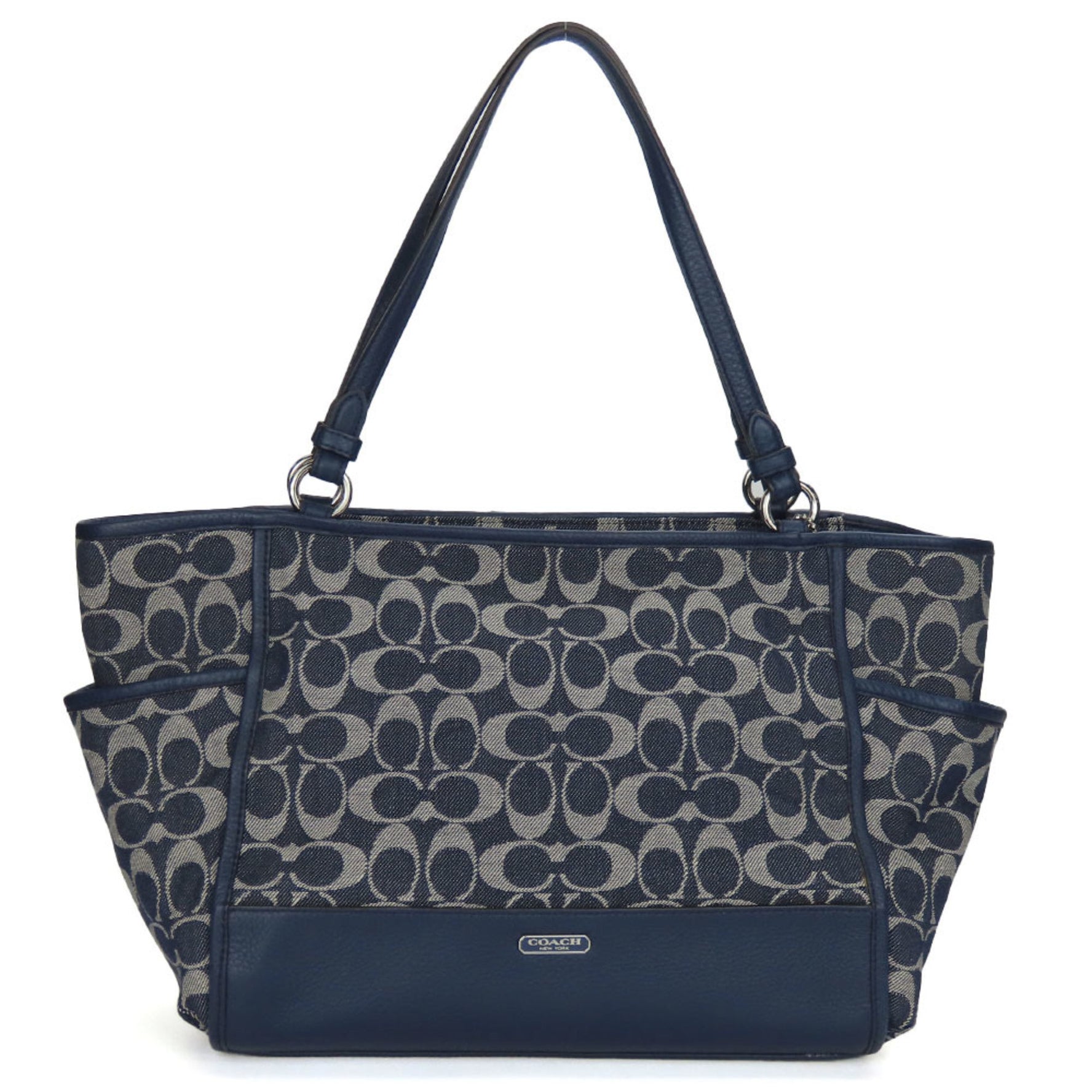 Coach Tote Bag Signature Canvas Leather