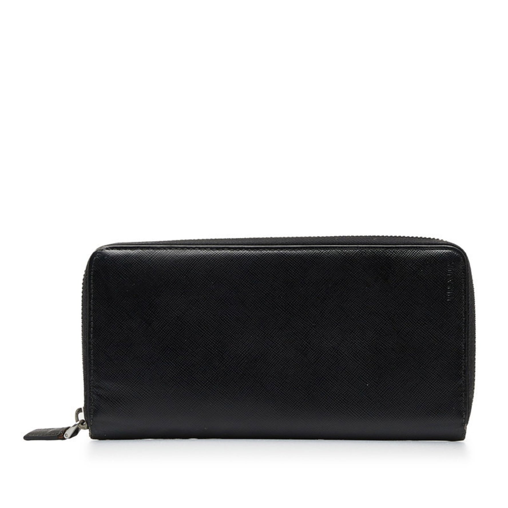 Prada Saffiano Round Long Wallet Leather