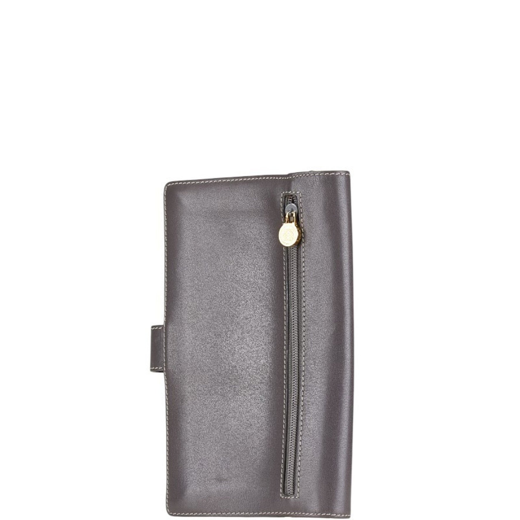 LOEWE Anagram Passport Case Grey Leather