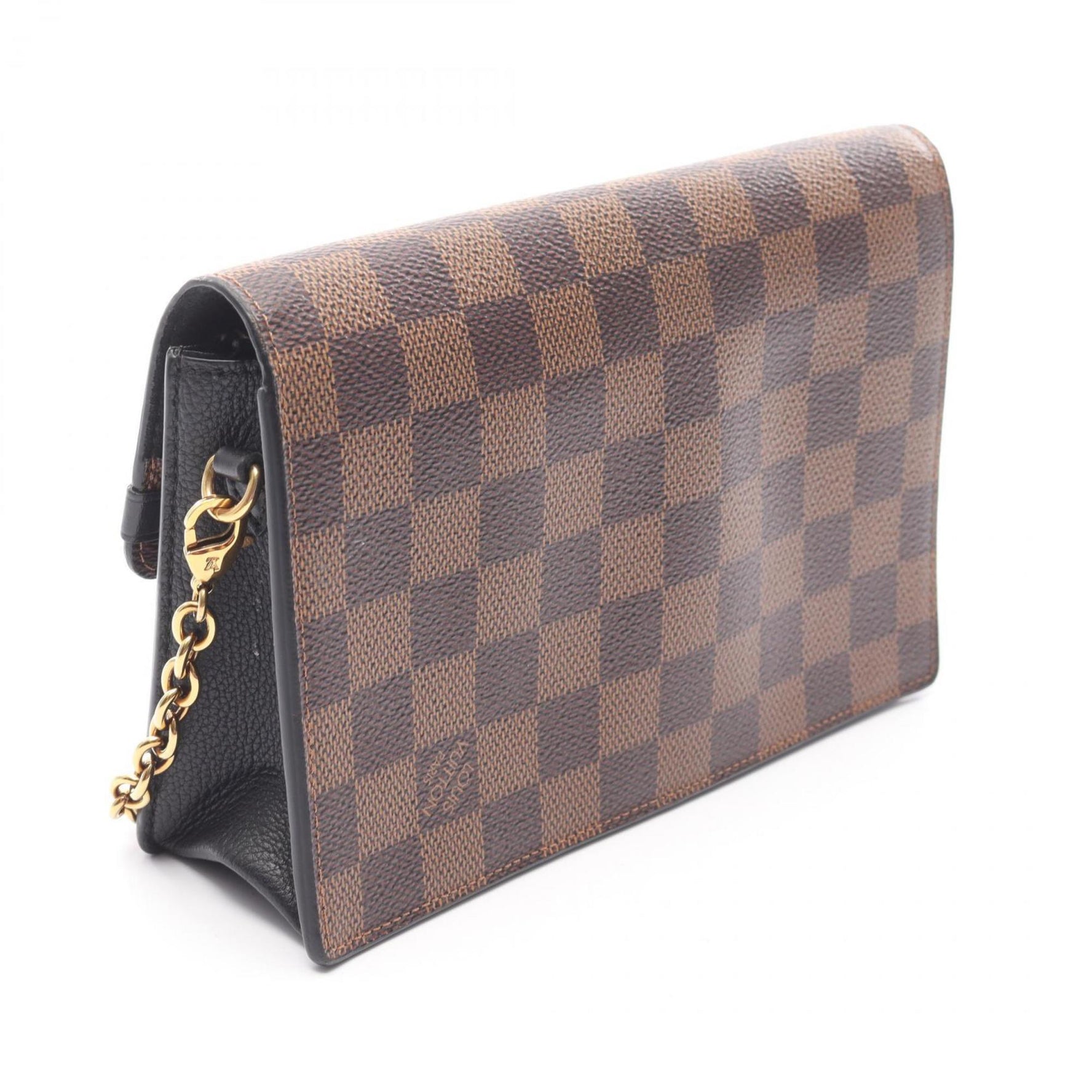 Louis Vuitton Portefeuille Vavin Shoulder Bag in Coated Canvas with Damier Leather, Brown