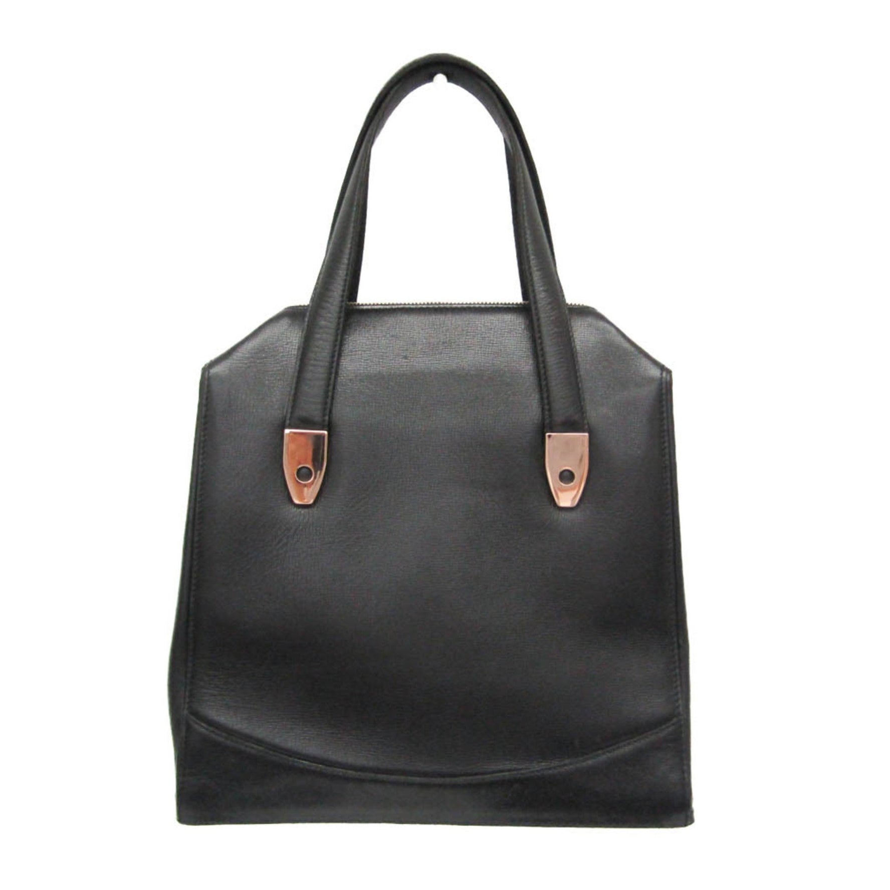 Valextra Leather,Metal Handbag Pink Gold,Black