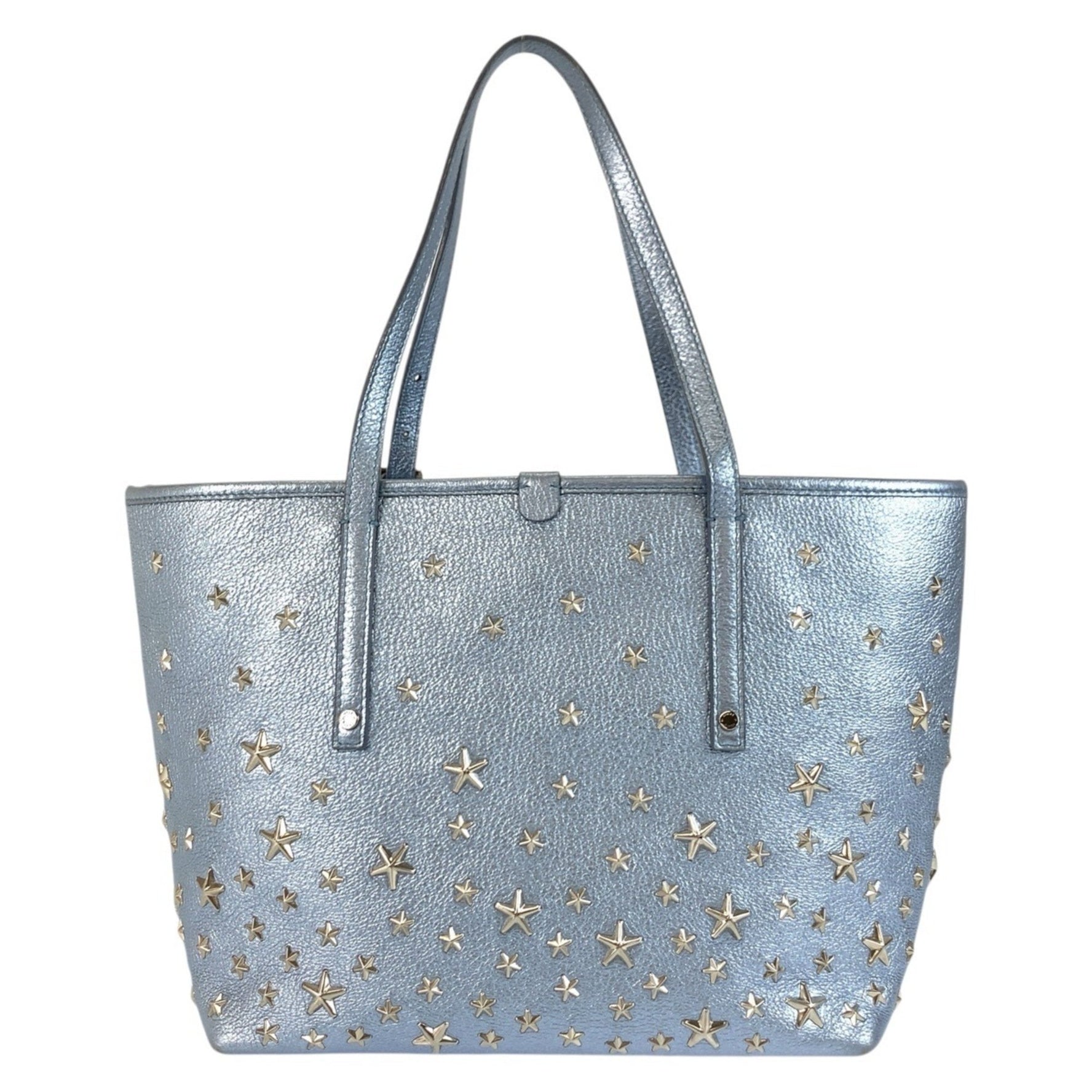 Jimmy Choo Star Stud Sasha Silver Hardware Leather Tote Bag Handbag