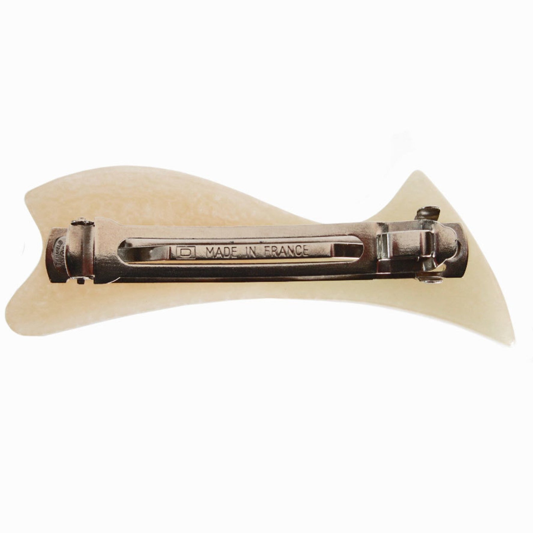 CHANEL Barrette Coco Mark Resin Metal Silver