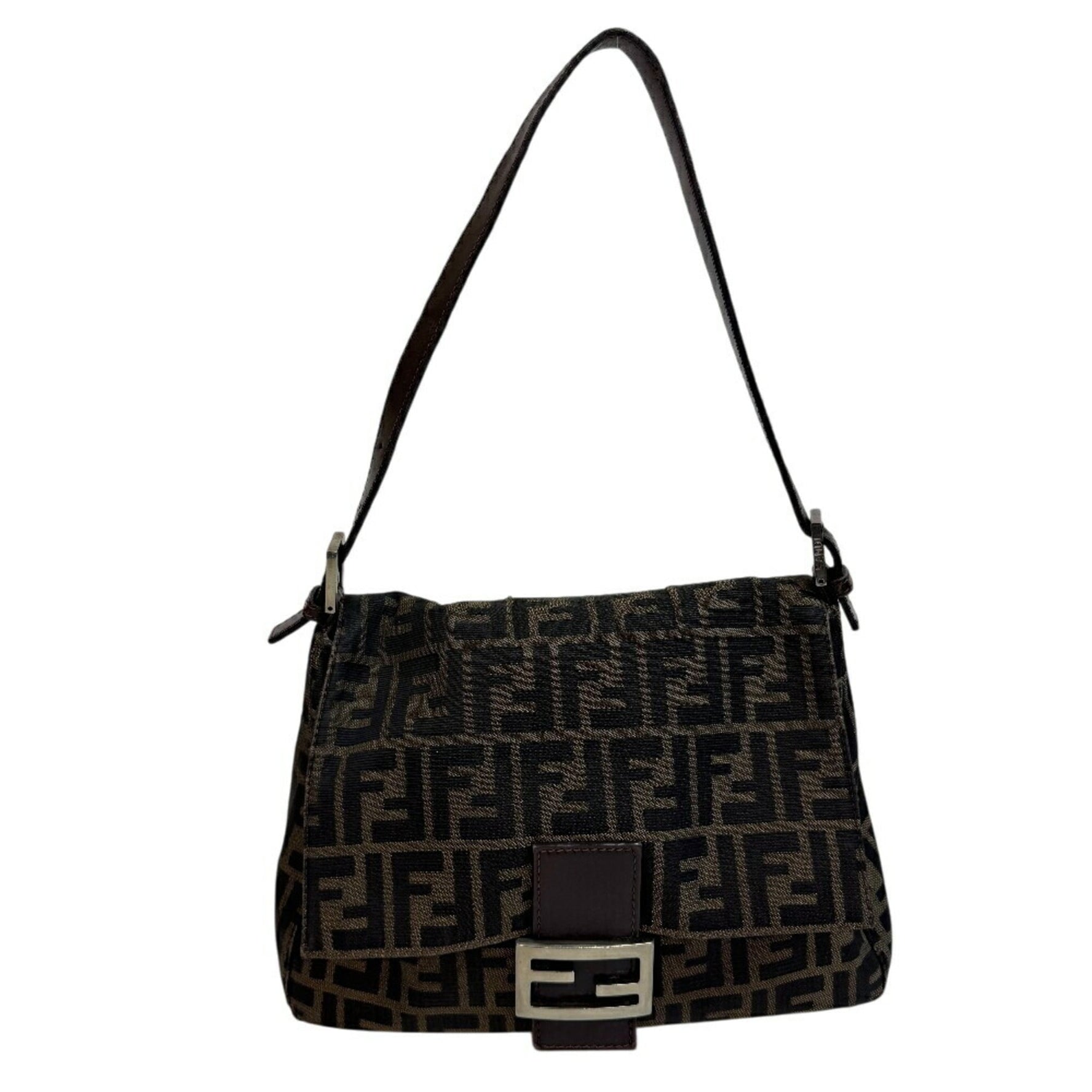 FENDI Mamma Baguette Zucca Print Shoulder Bag