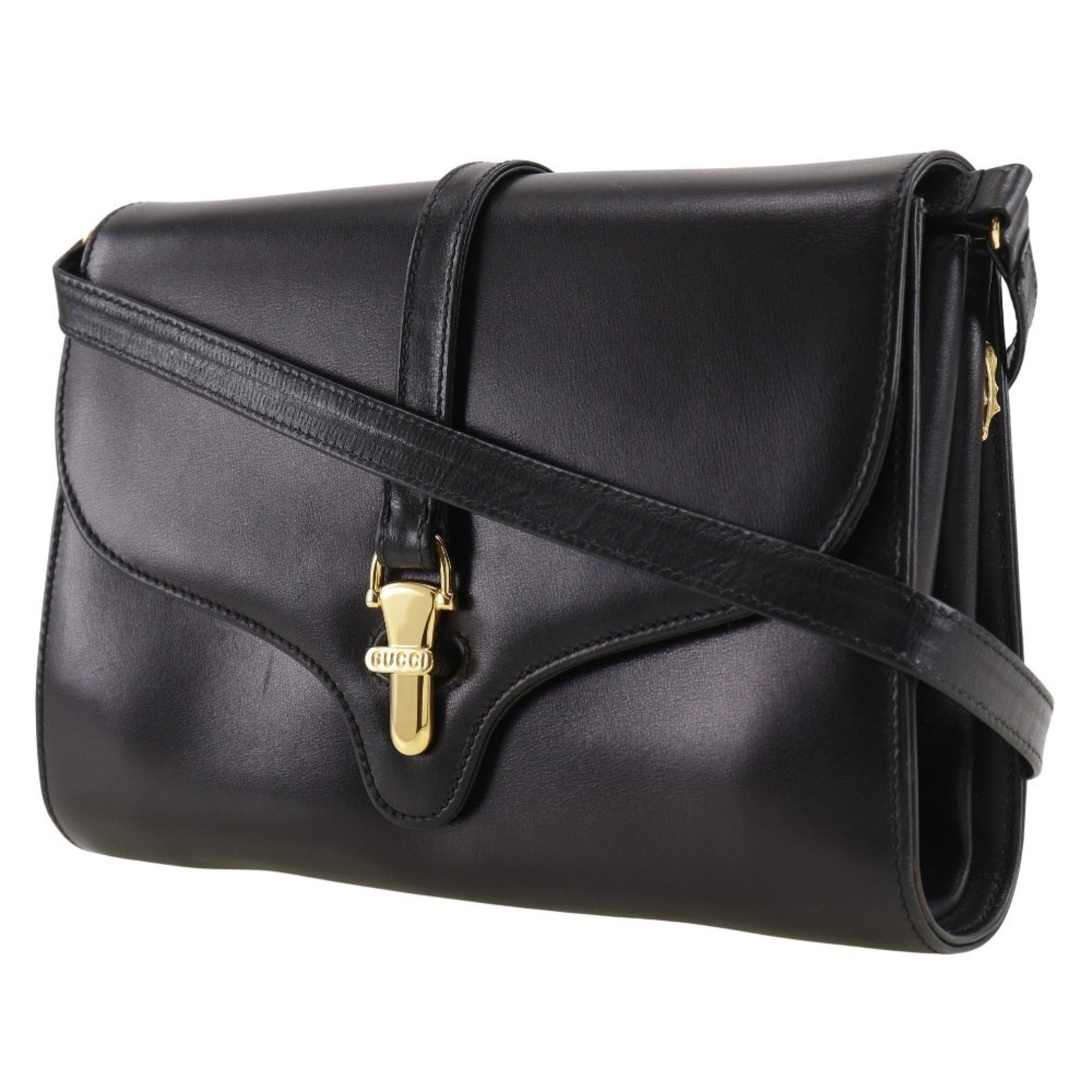 GUCCI Old Shoulder Bag Clutch Calf Flap
