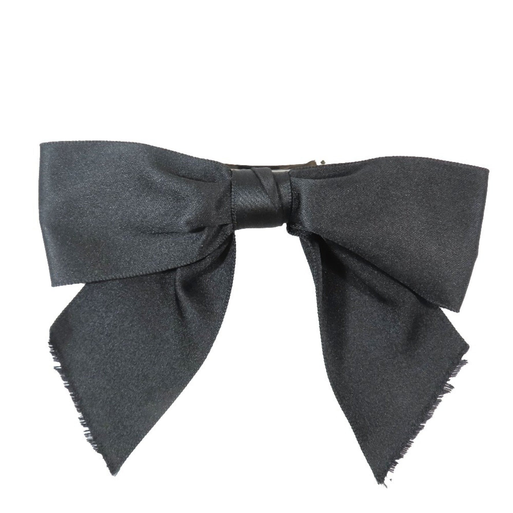 CHANEL Satin Ribbon Barrette Accessories Hair Clips Hairpins