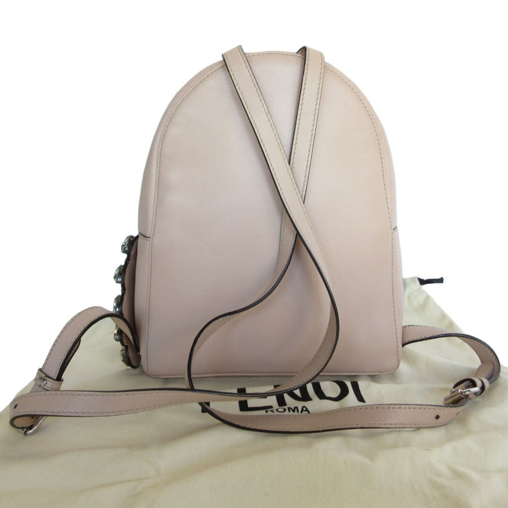 FENDI Backpack Leather Light Pink
