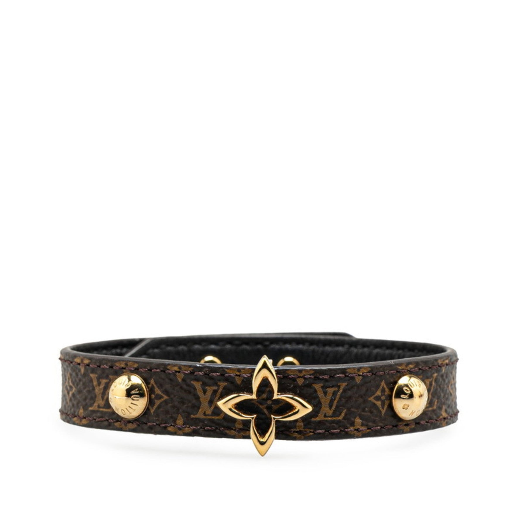 Louis Vuitton Monogram Blooming Bracelet #19 Leather