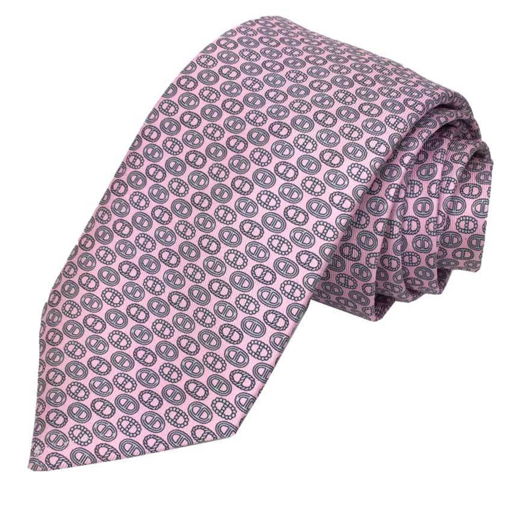 Hermes Necktie Silk Chaine d'Ancre