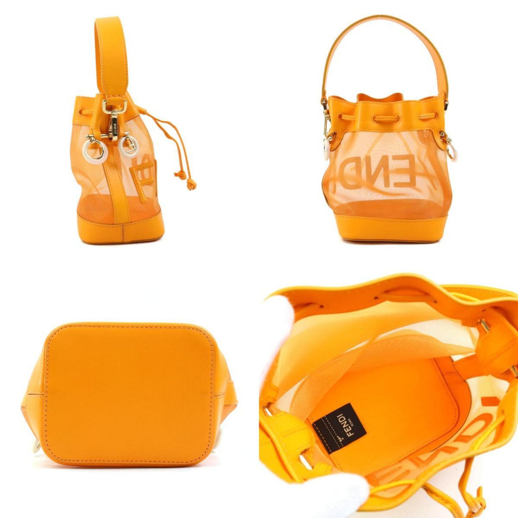 Fendi Mon Tresor Mini Handbag/Shoulder Bag, Leather and Mesh