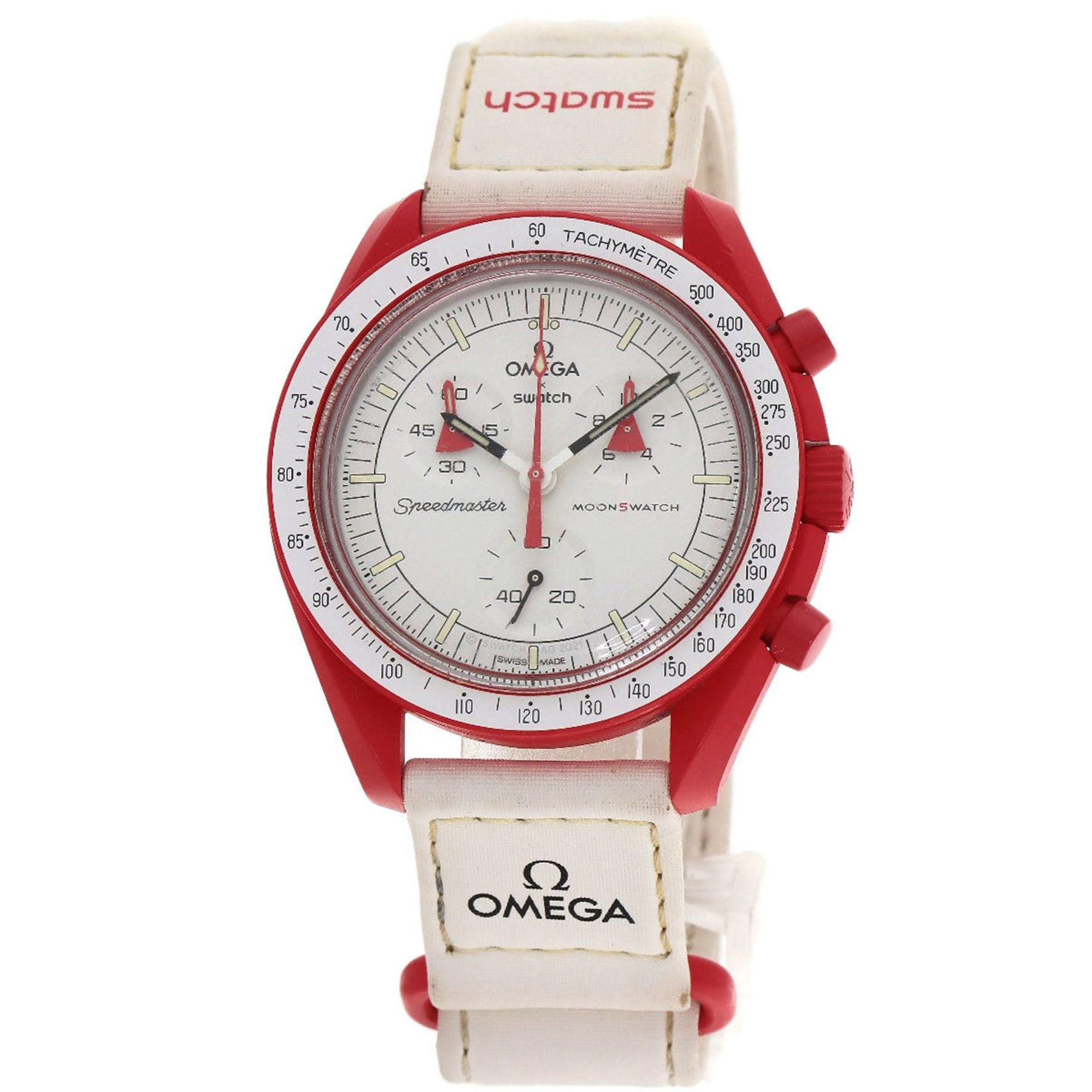 Omega Swatch Moon MISSION TO MARS Wristwatch Ceramic Nylon