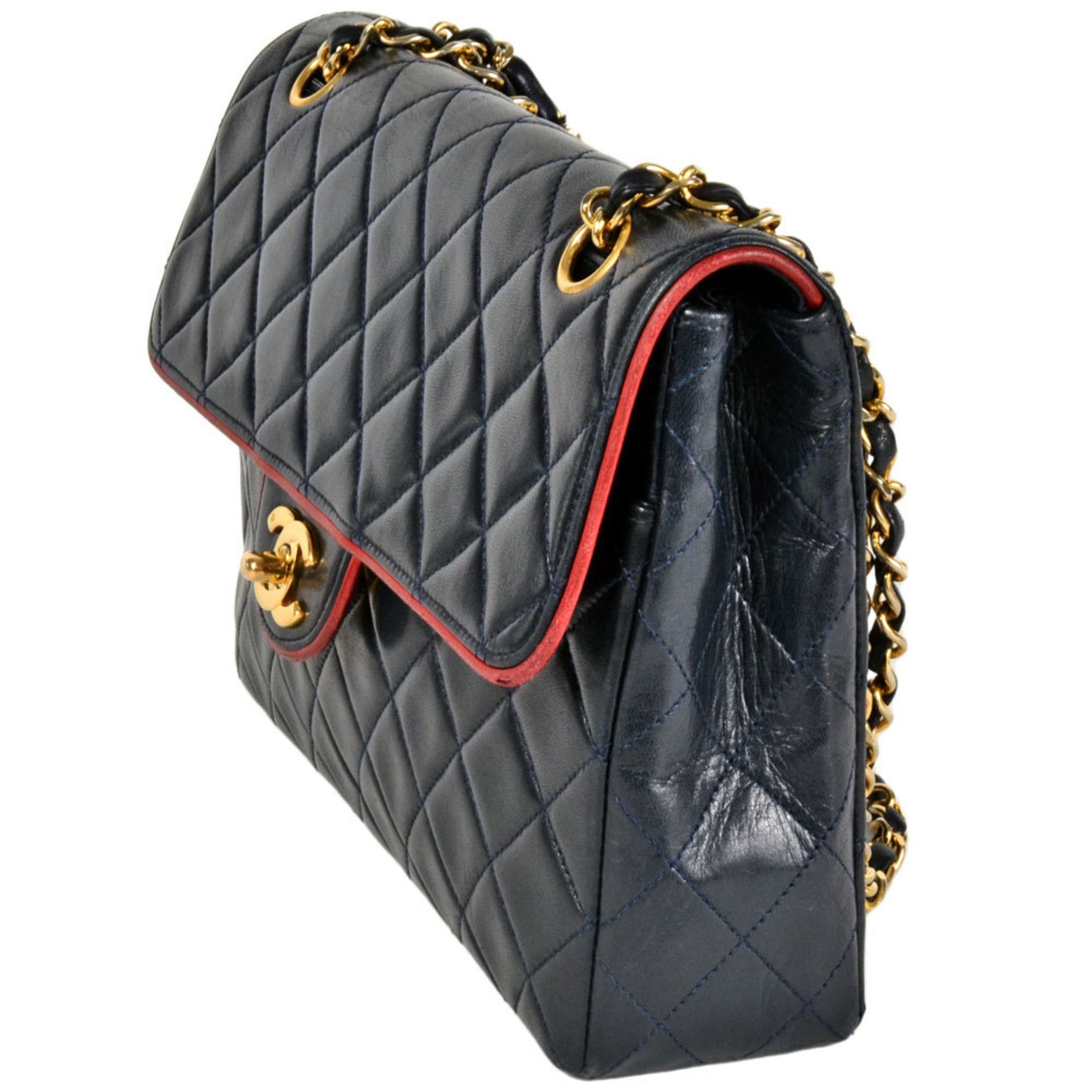 CHANEL Matelasse Coco Mark Chain Shoulder Bag Lambskin