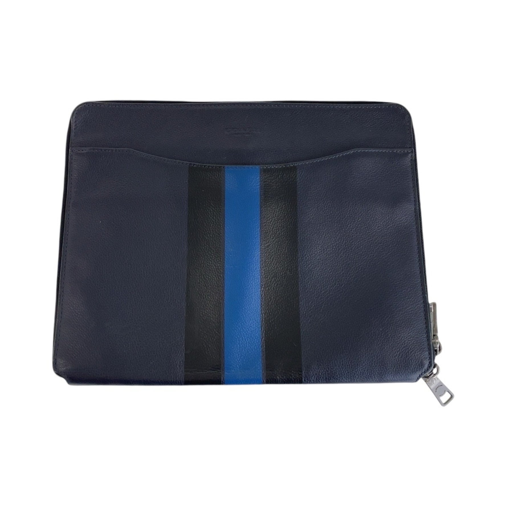 COACH Silver Hardware Leather Clutch Bag