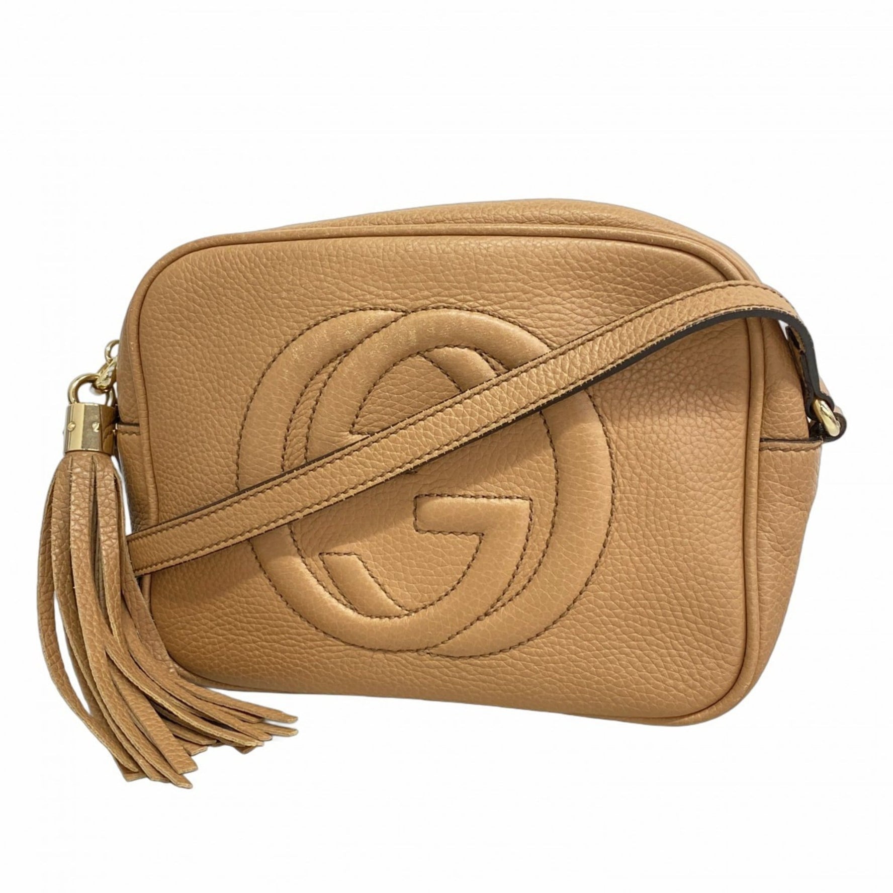 Gucci Soho Shoulder Bag Leather Champagne