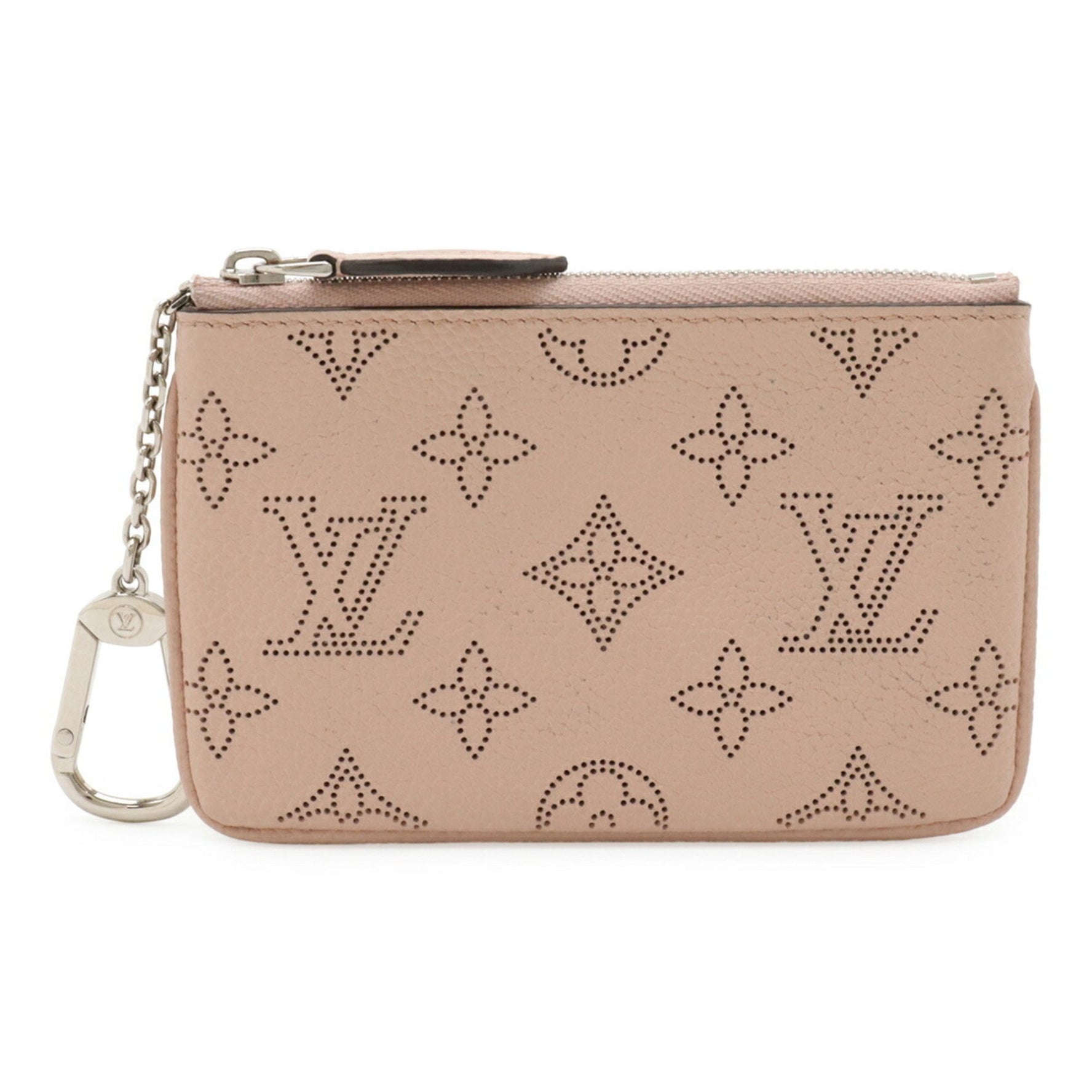Louis Vuitton Monogram Mahina Pochette Clé Coin Case/Coin Purse in Pink with Key Hook