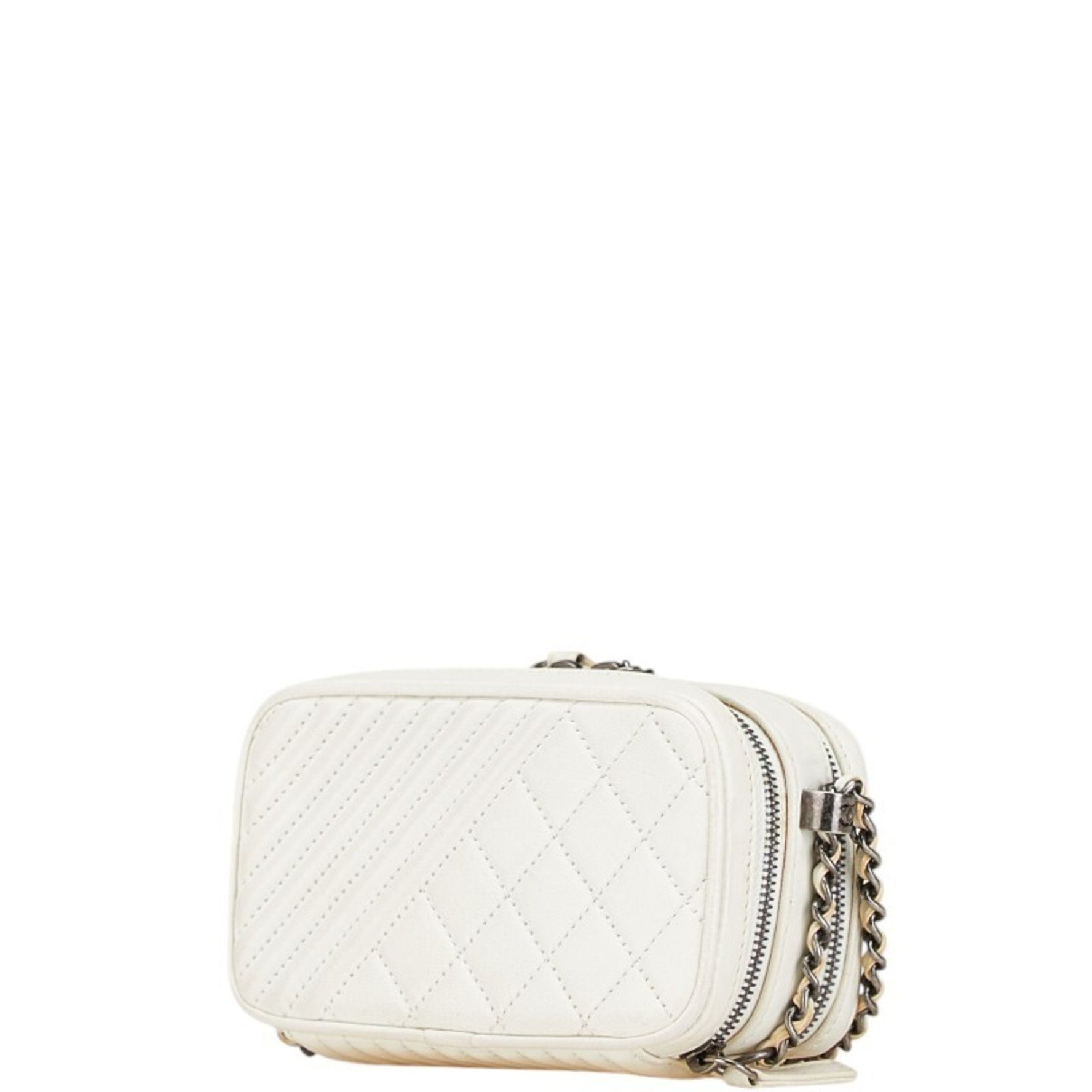 Chanel Boy Coco Mark Chain Shoulder Bag Camera Lambskin
