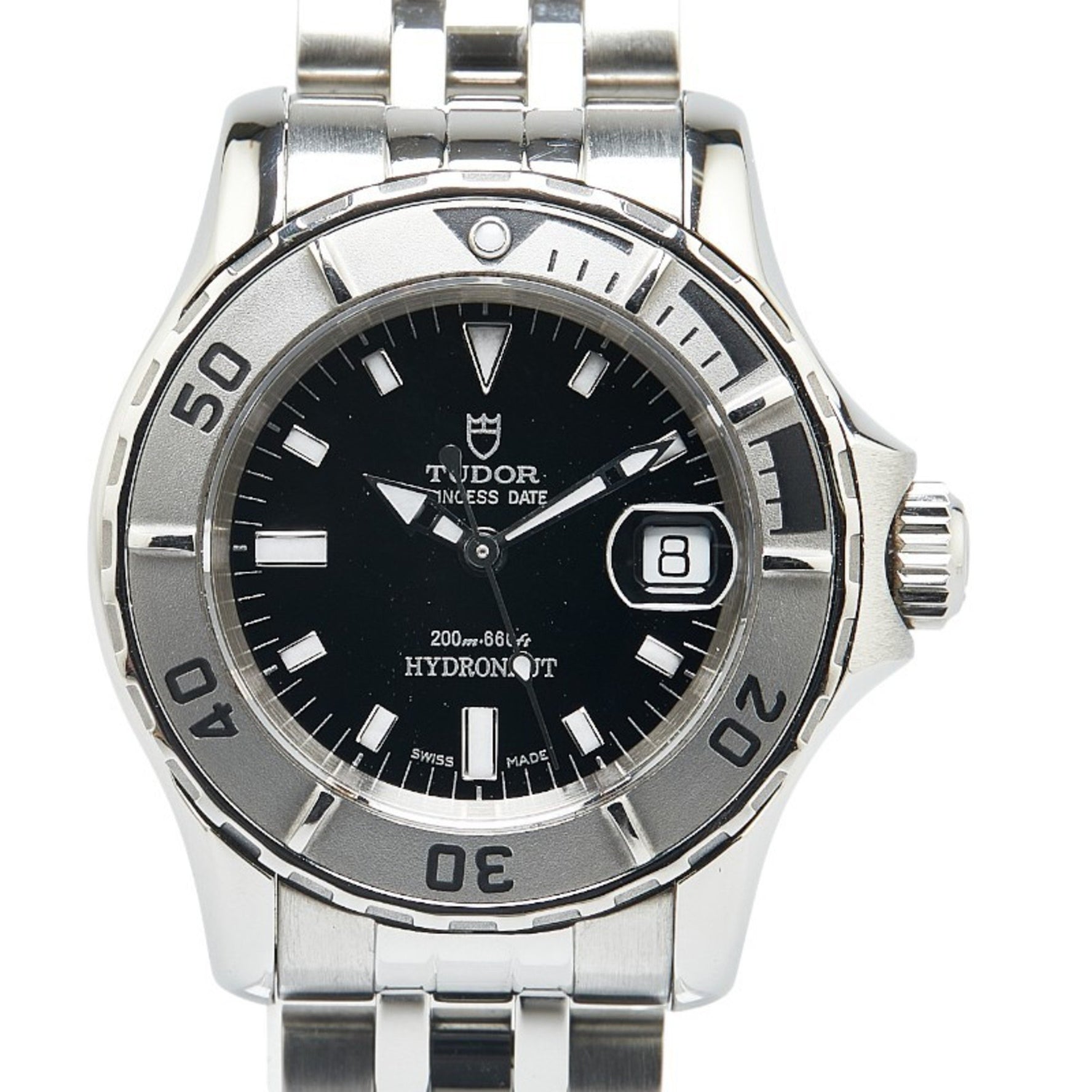 Tudor Hydronaut Watch Automatic Black Dial Stainless Steel Ladies