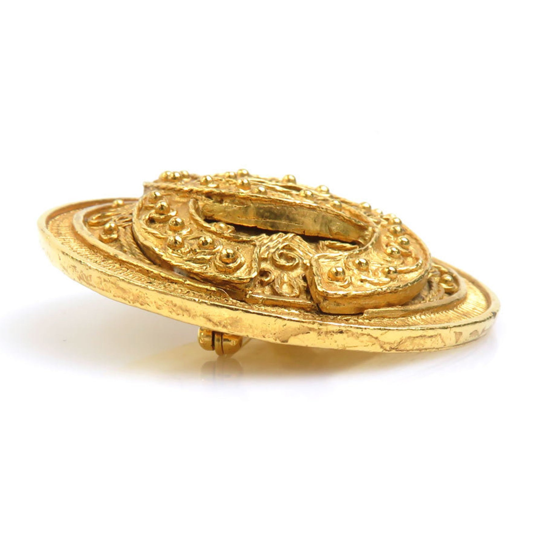 CHANEL Brooch Coco Mark Metal