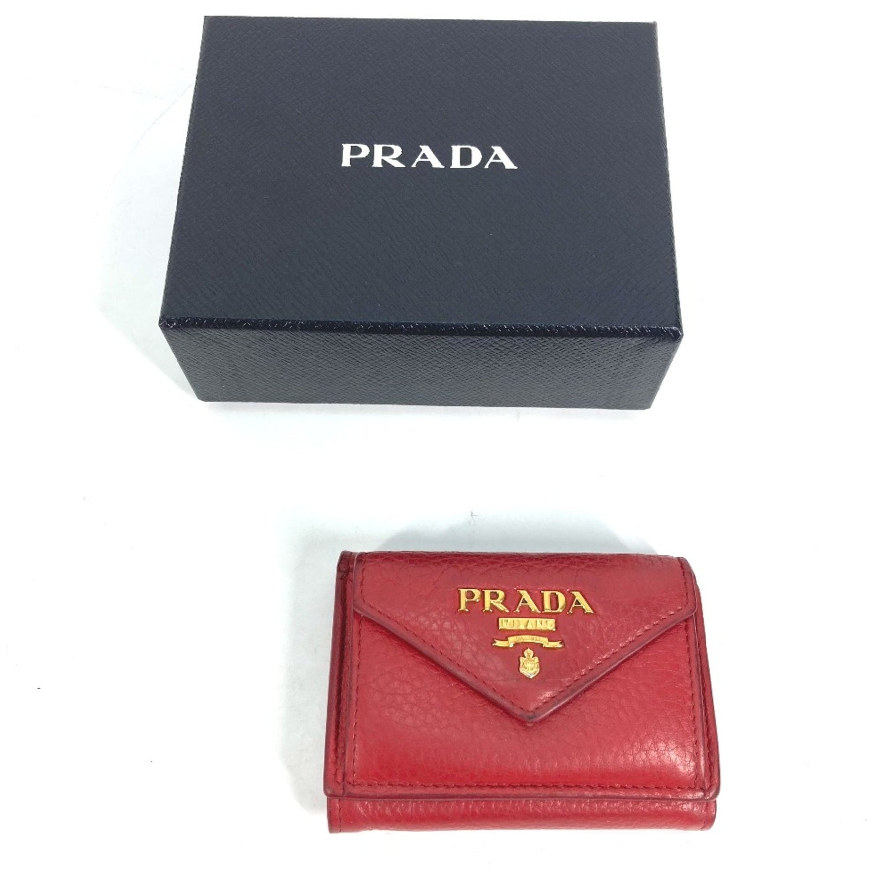 PRADA CompactWallet Trifold wallet Gold