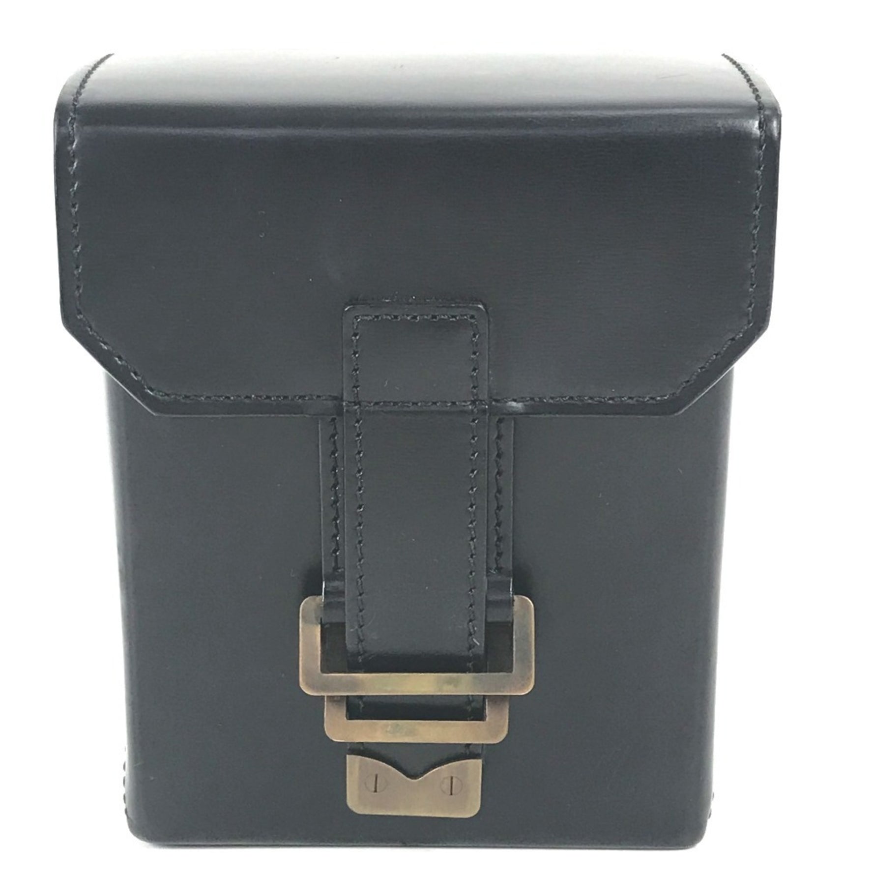 Louis Vuitton Liege Line Pister Waist Bag Belt Pouch Leather