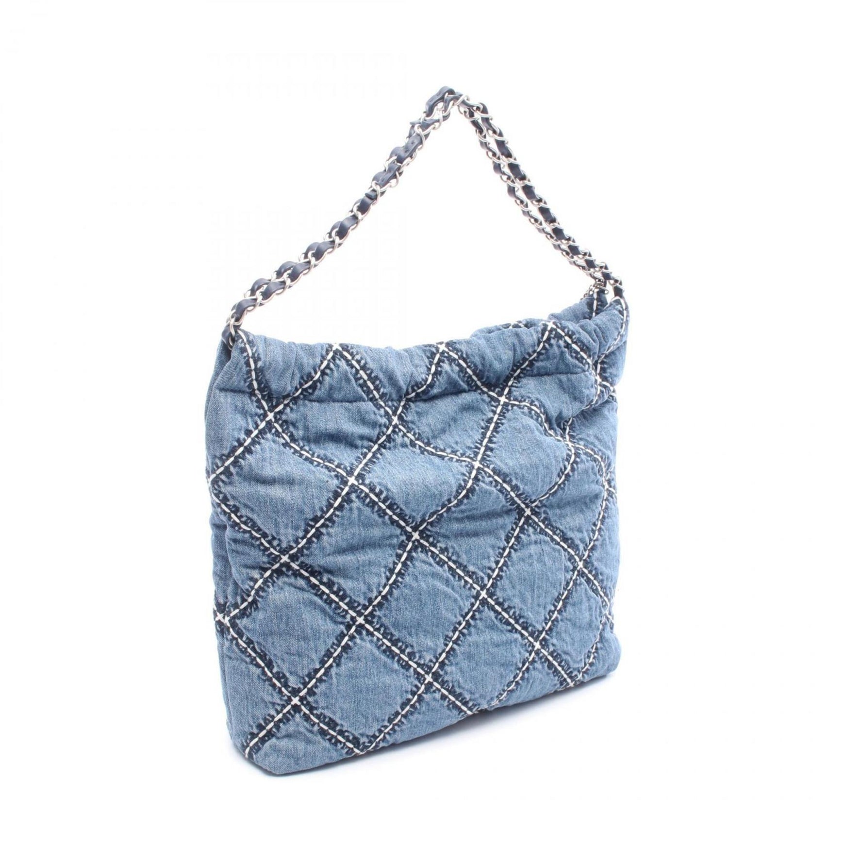 CHANEL 22 Tote Bag, Denim and Leather