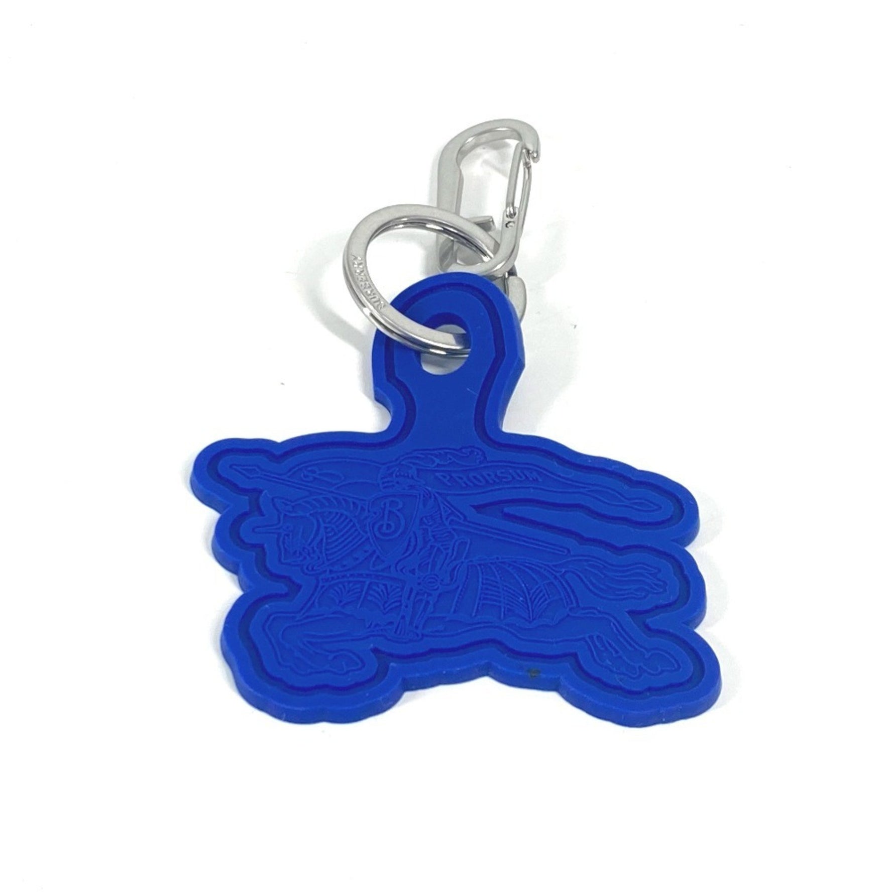 Burberry Logo Bag Charm with Carabiner Accessory Keychain Rubber Men's