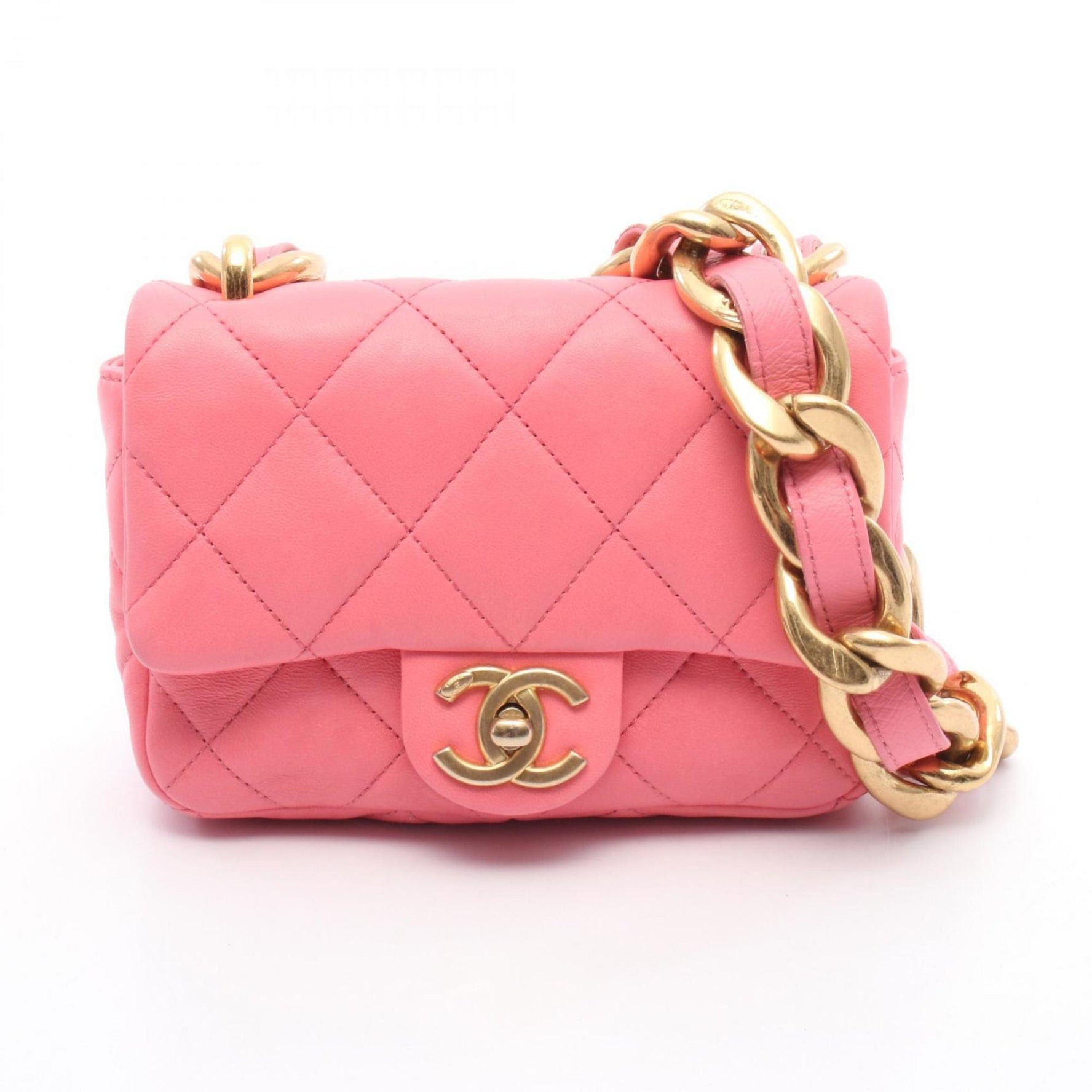CHANEL Matelasse Shoulder Bag Leather