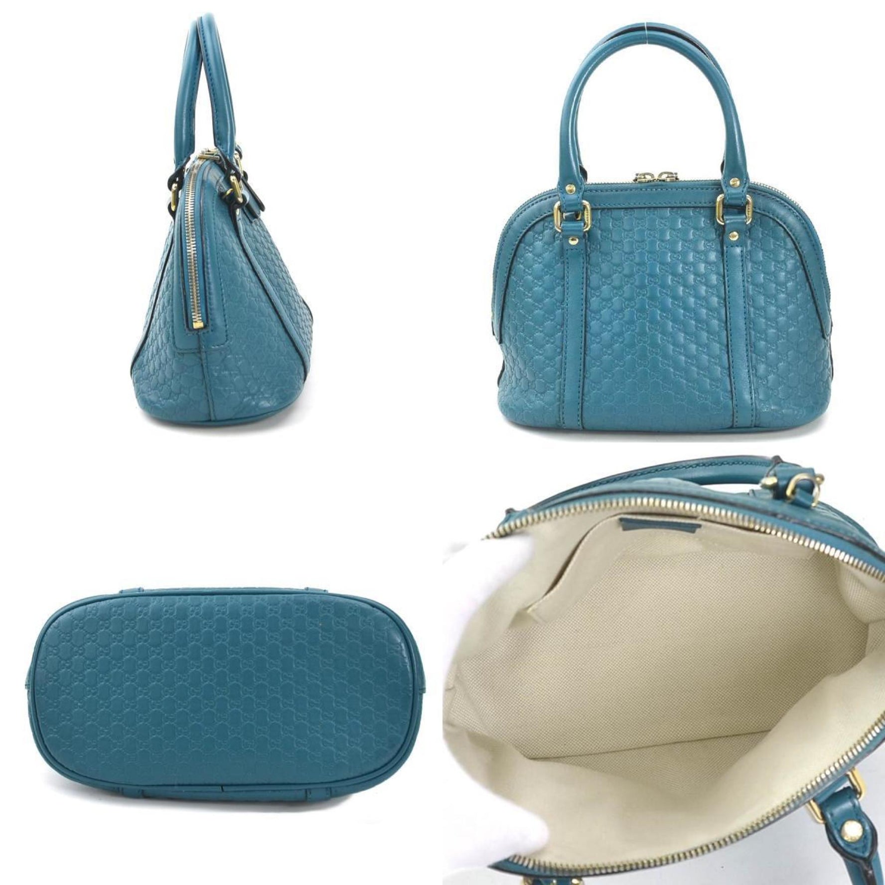 GUCCI Handbag Shoulder Bag Micro Guccissima Leather