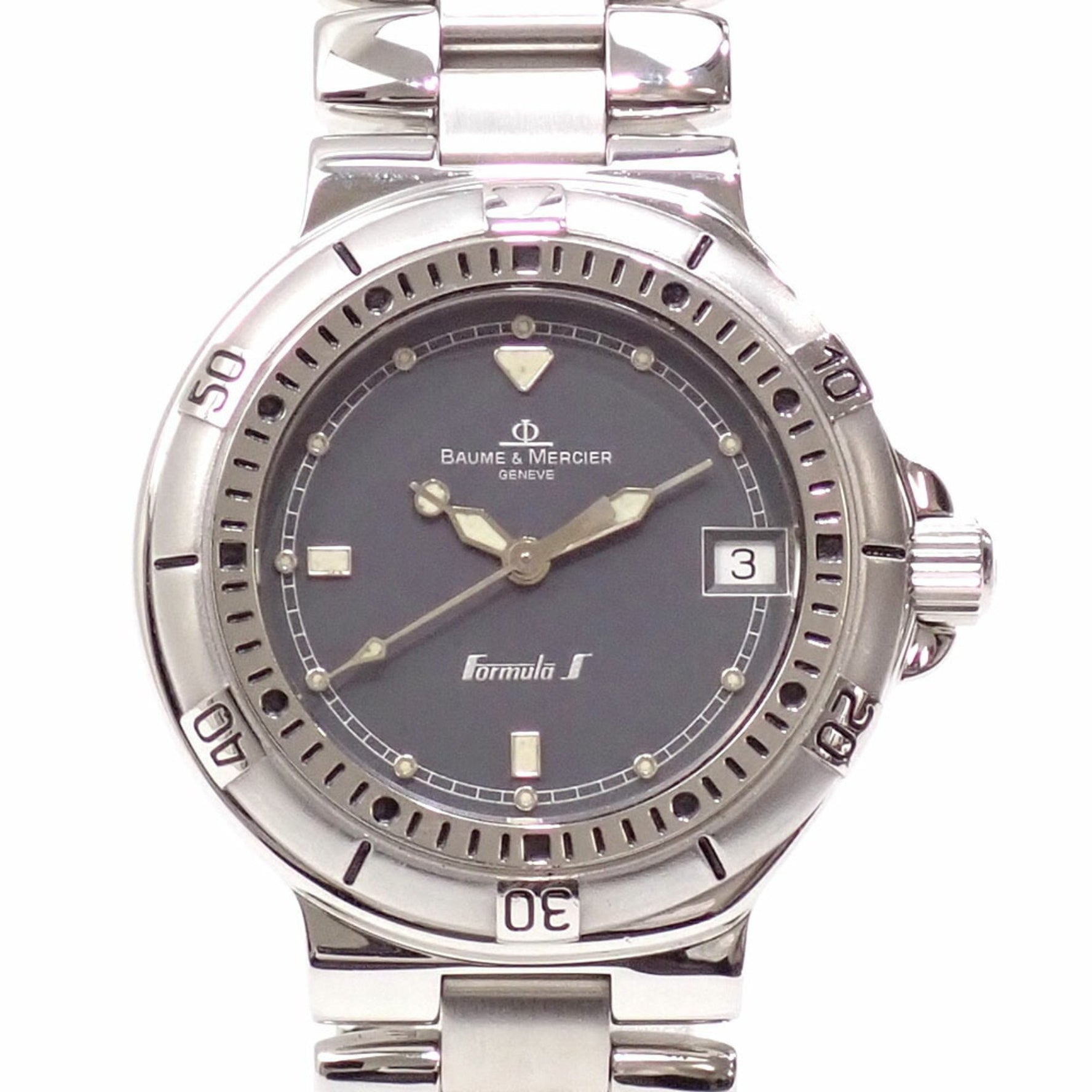 Baume & Mercier Formula S Quartz Watch, Stainless Steel, Battery-Powered