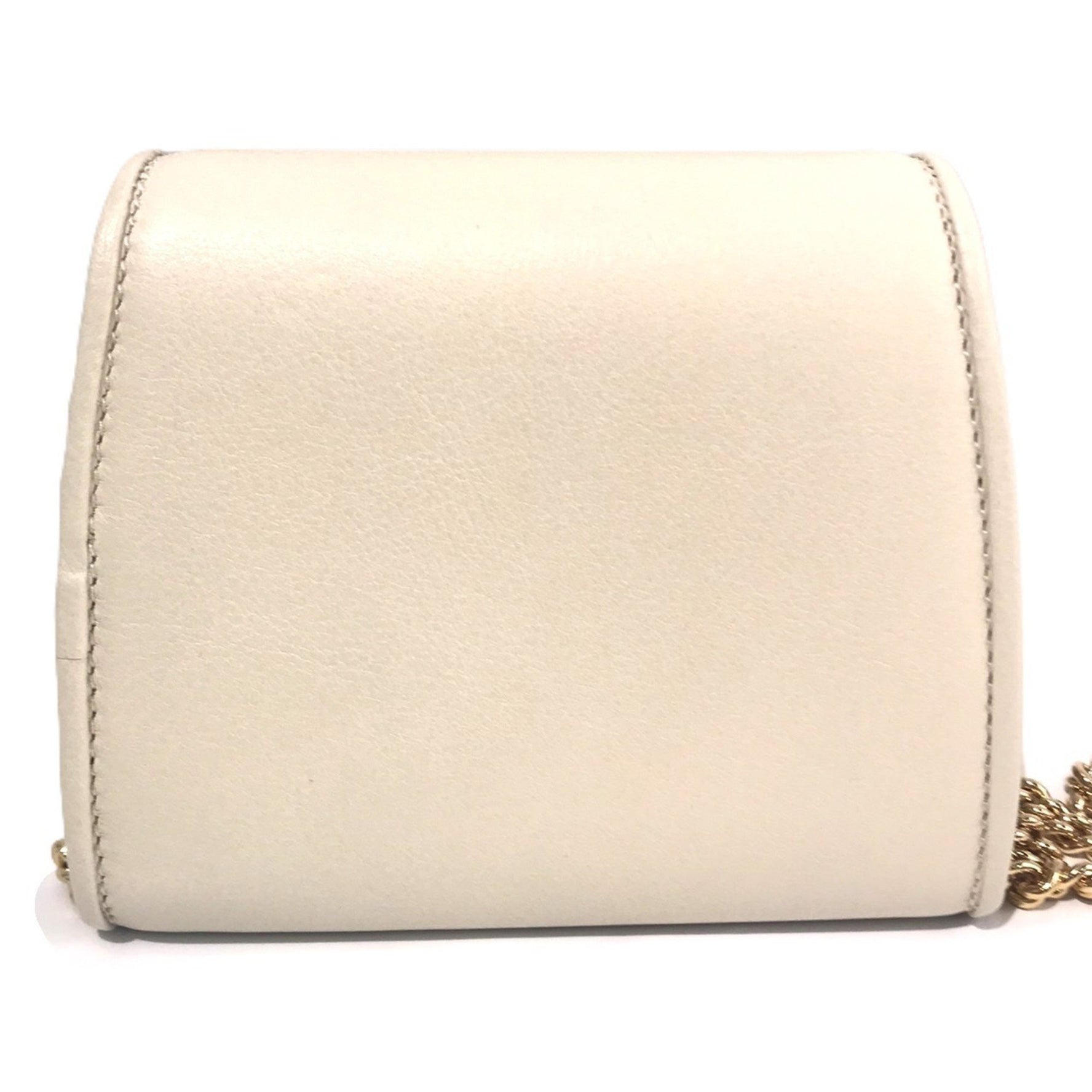 Gucci Blondie Chain Wallet Shoulder Medium White Gold Bag