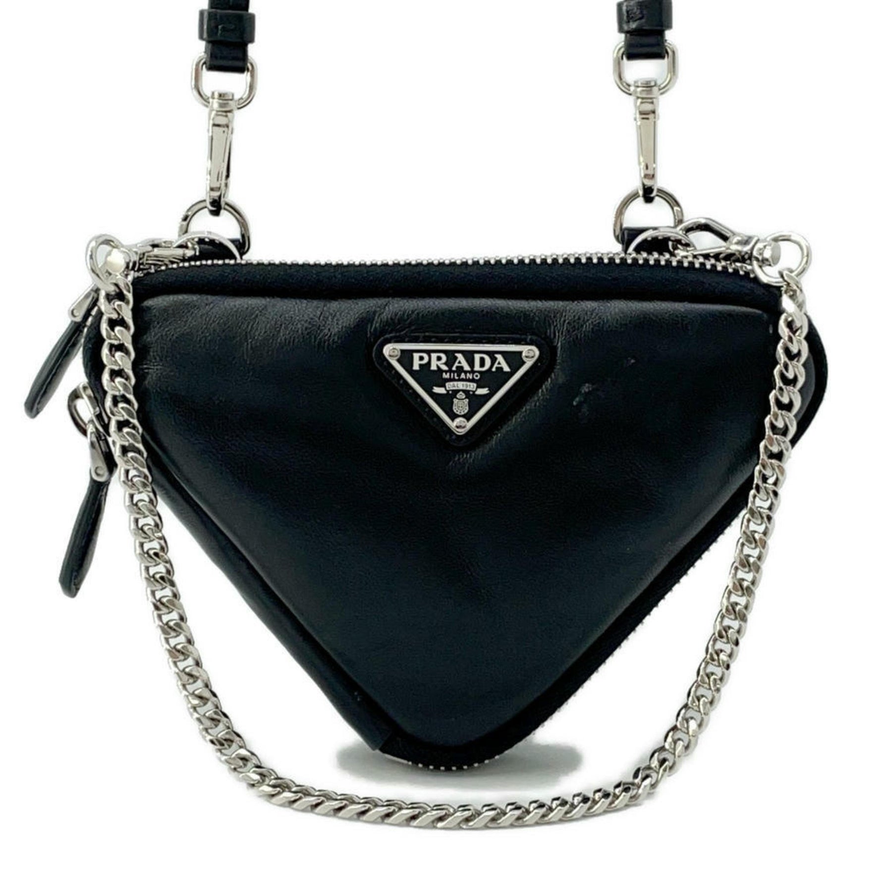 Prada Shoulder Bag Triangle Mini Pouch Handbag