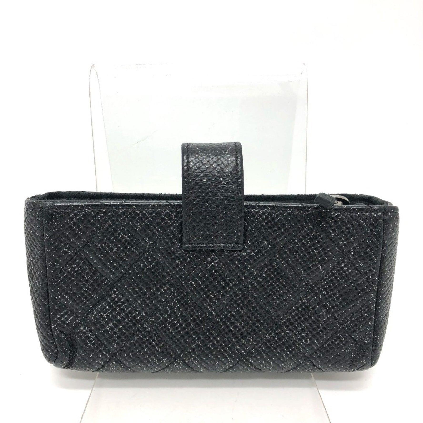 CHANEL CC Coco Mark Matelasse Coin Case Leather