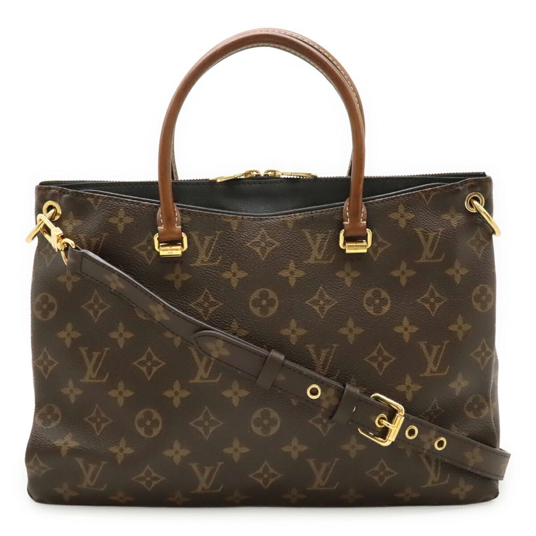 LOUIS VUITTON Monogram Pallas Handbag/Shoulder Bag in Noir Black