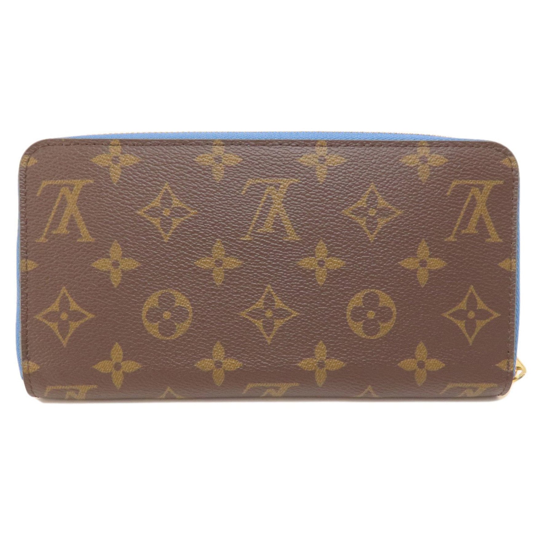 Louis Vuitton Zippy Wallet Monogram Blue Jean Long Canvas