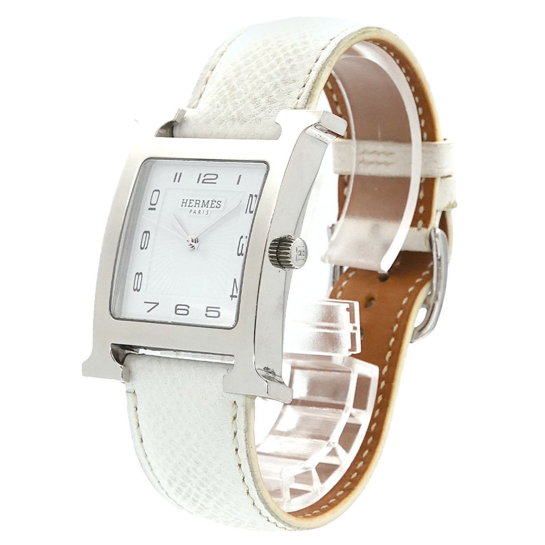 Hermes H Watch 810 Date White Quartz