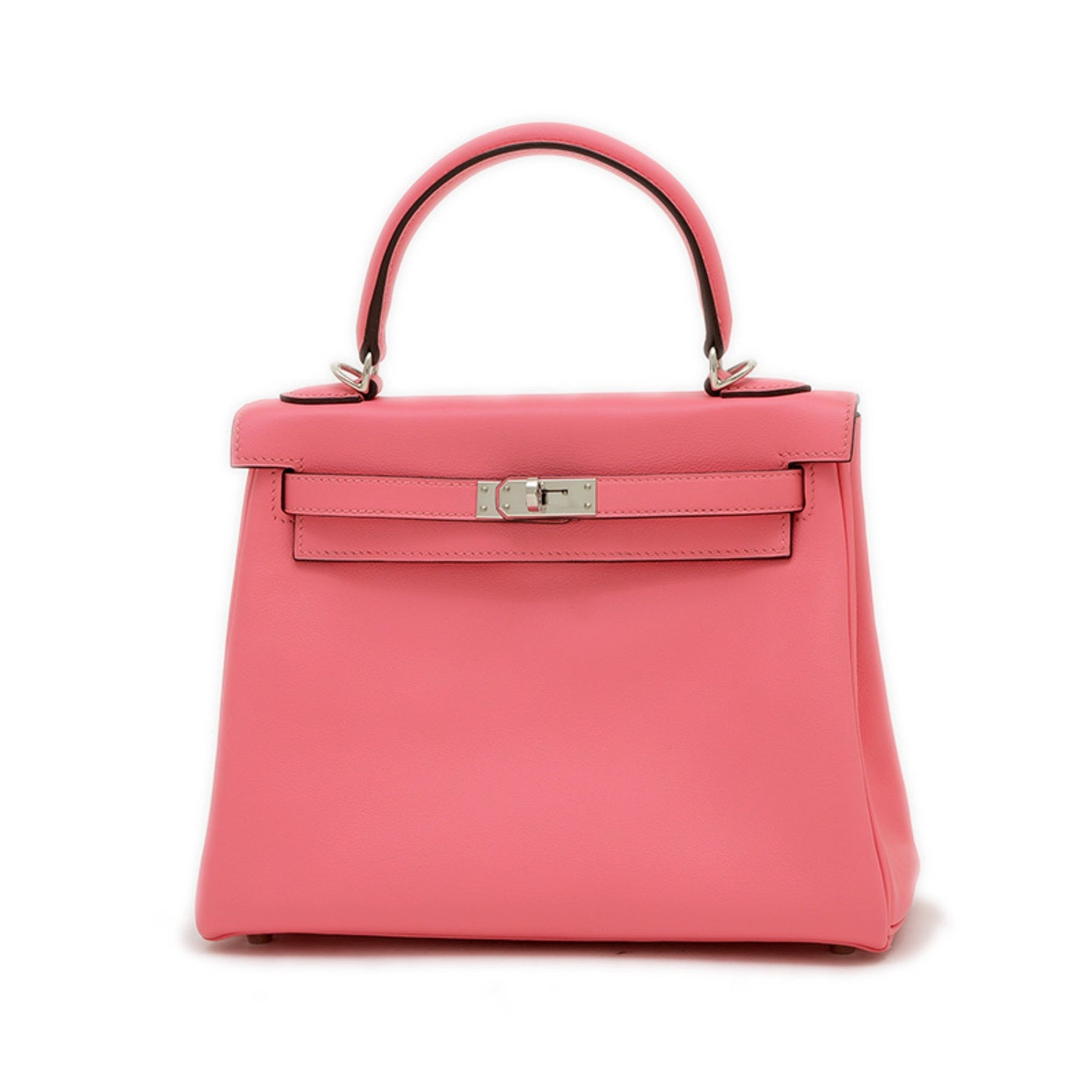 Hermes Hermès Kelly 25 Handbag, Swift, Rose Azalee, Silver Hardware, C Stamp